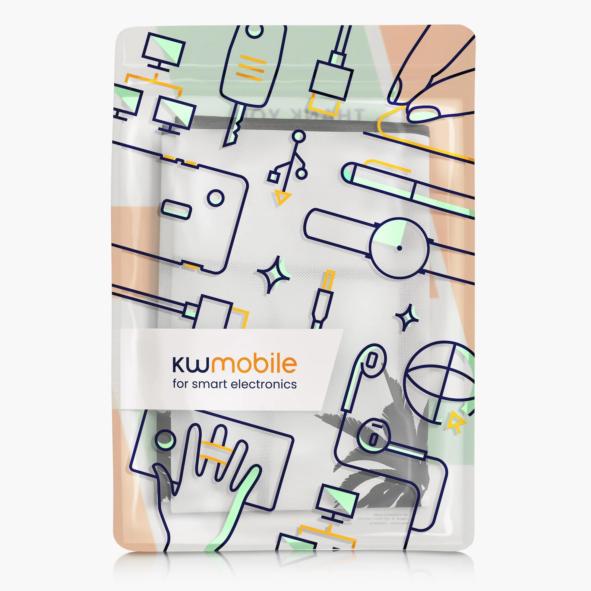 kwmobile Pokrowiec na monitor komputerowy 78.7-81.3 cm czarny/biały