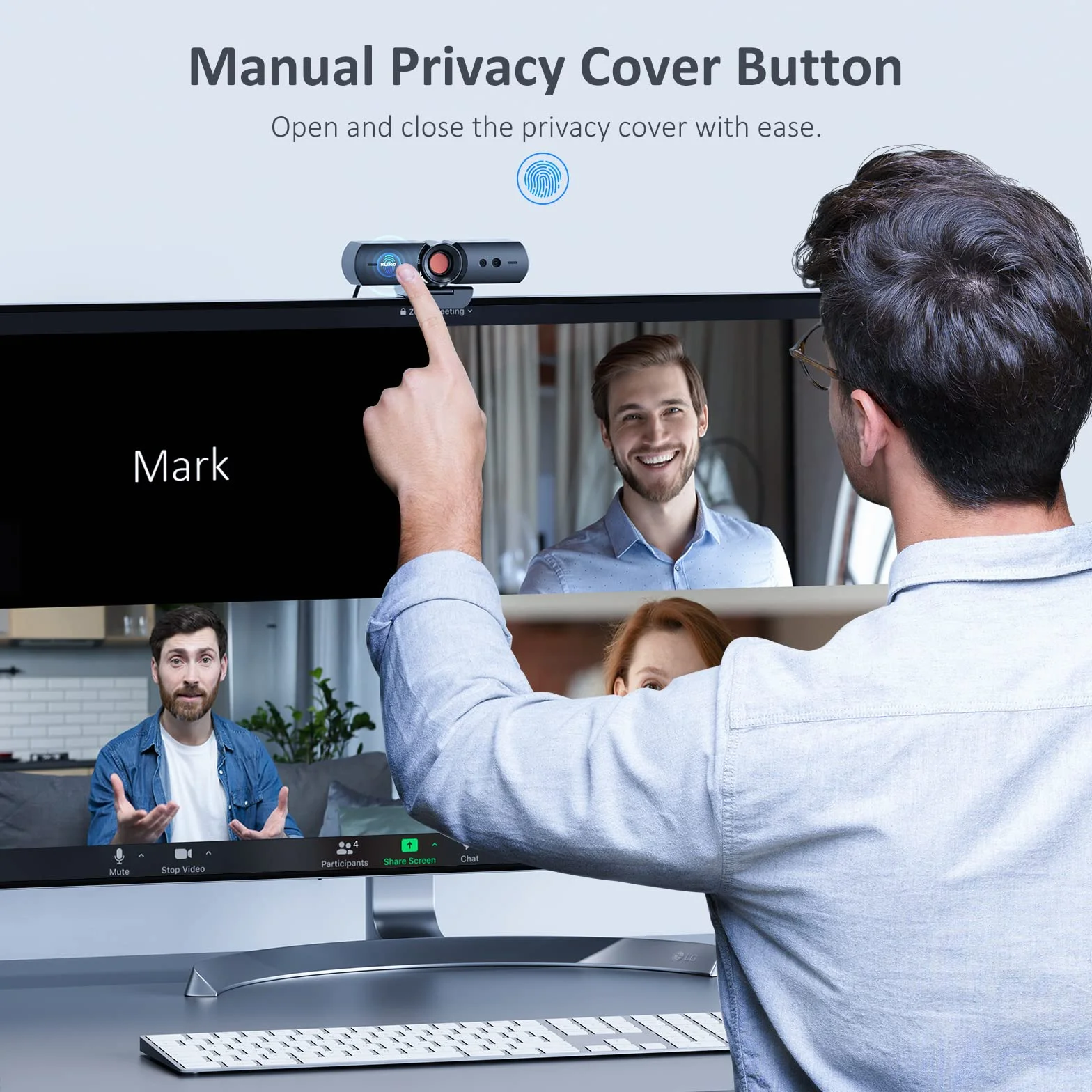 NexiGo HelloCam kamera internetowa 1080p Windows Hello mikrofon automatyczna migawka USB