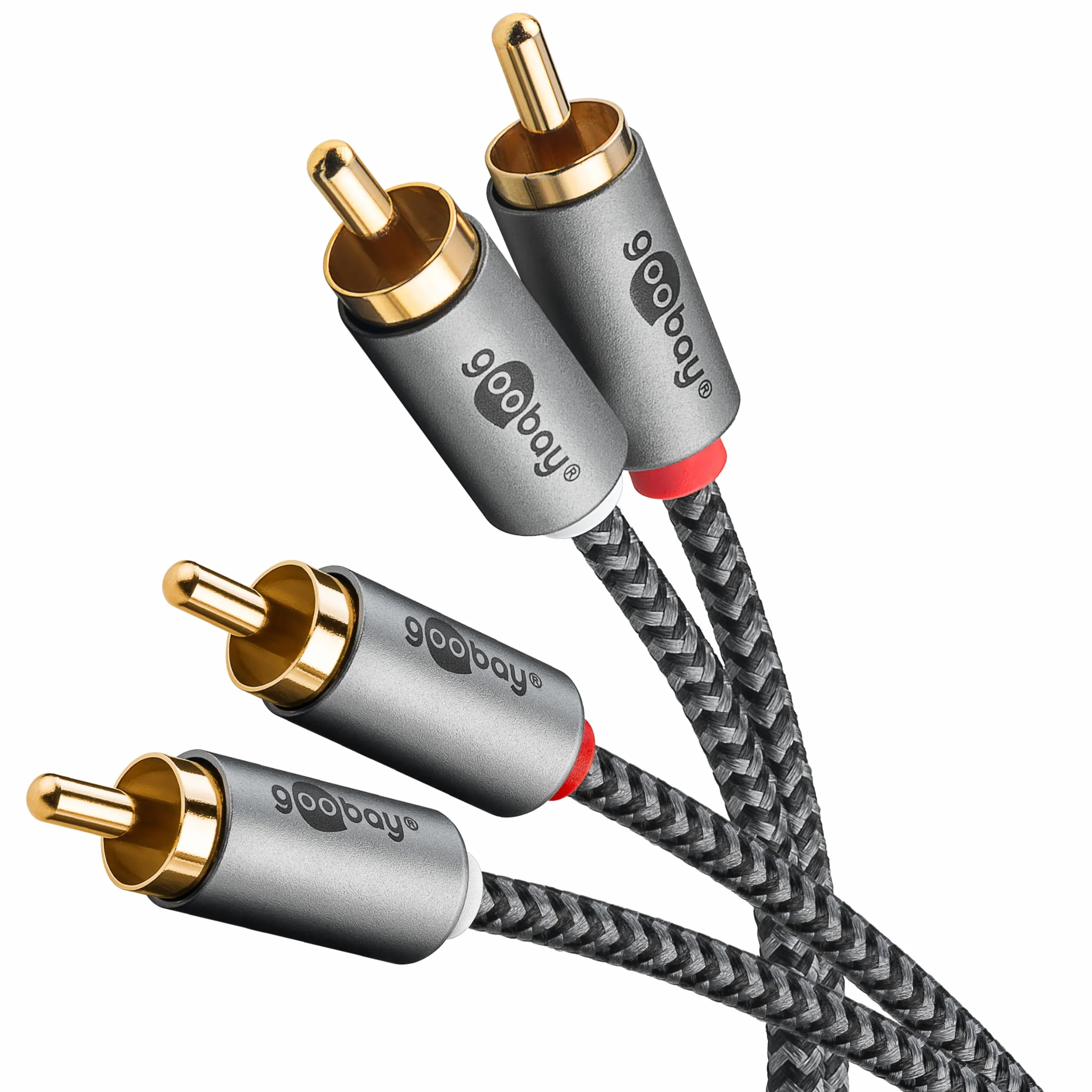 goobay kabel stereo cinch 0,5 m RCA audio pozłacany