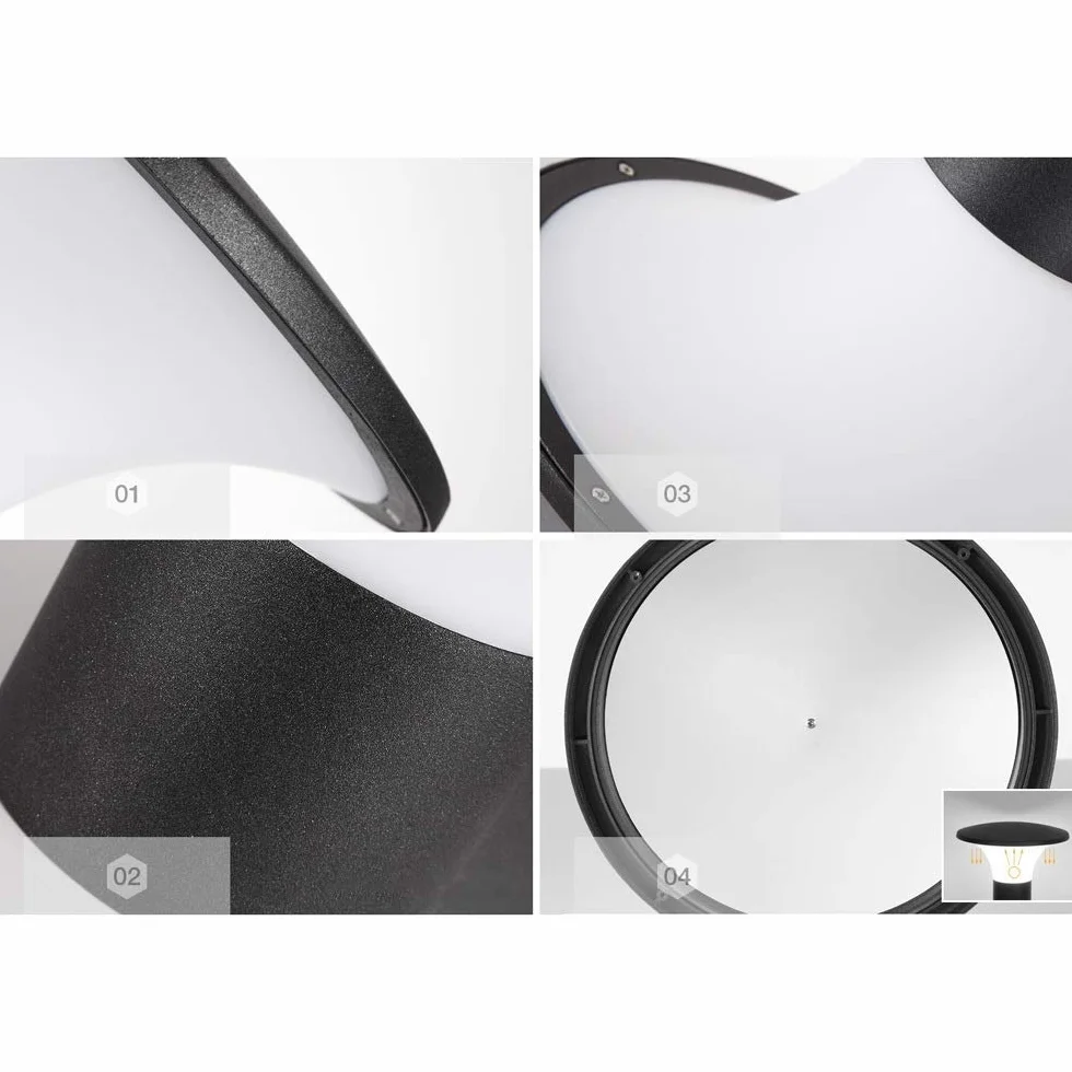 E27 PC Kształt parasola Wodoodporna lampa ścienna zewnętrzna Aluminiowa antykorozyjna lamówka ścienna, oświetlenie werandy, oświetlenie zewnętrzne do montażu na ścianie, oprawy ścienne Trwałe
