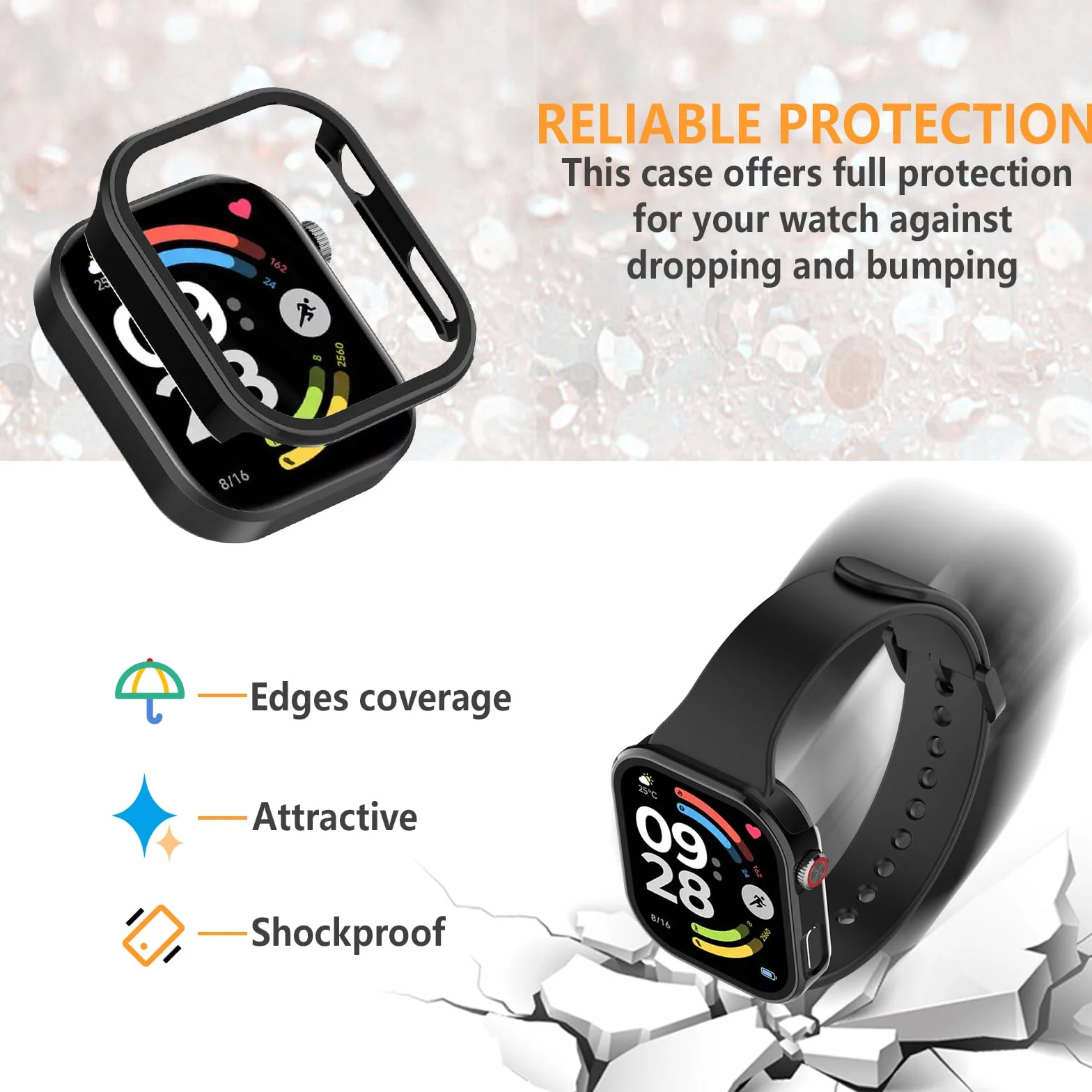 Etui ochronne z folią Xiaomi Redmi Watch 6 5 sztuk Hianjoo