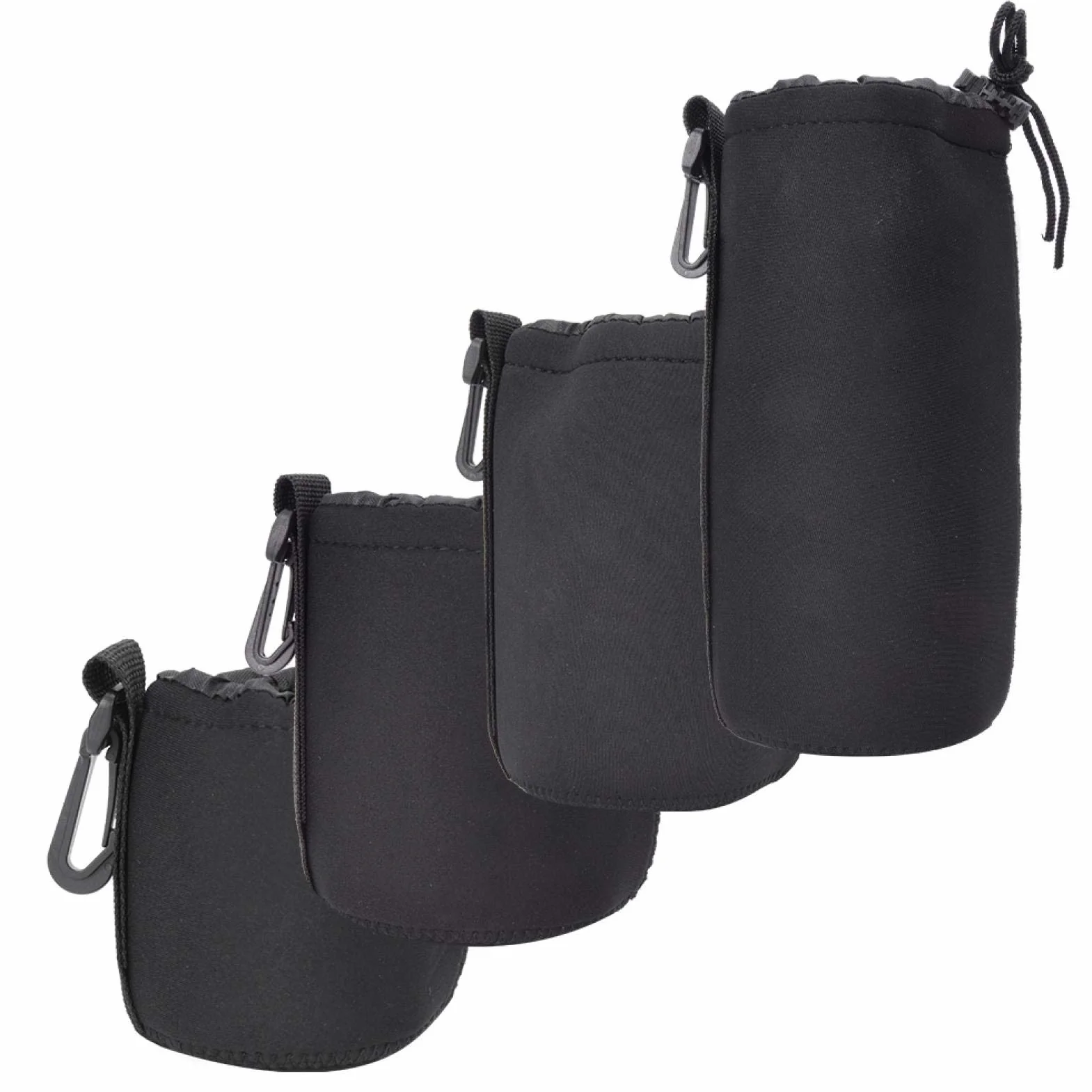 CHICIRIS 4 szt. torba do przechowywania soczewek neoprenowa dla obiektywów DSLR S M L XL