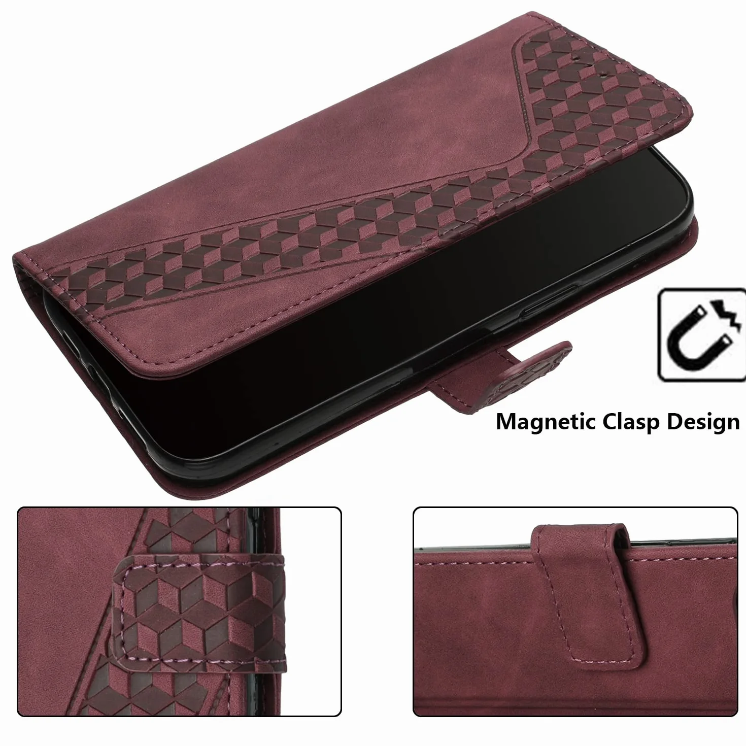 Etui OPPO Reno 10 5G / Reno 10 PRO 5G Portfel Skórzany PU Magnetyczne Brązowy