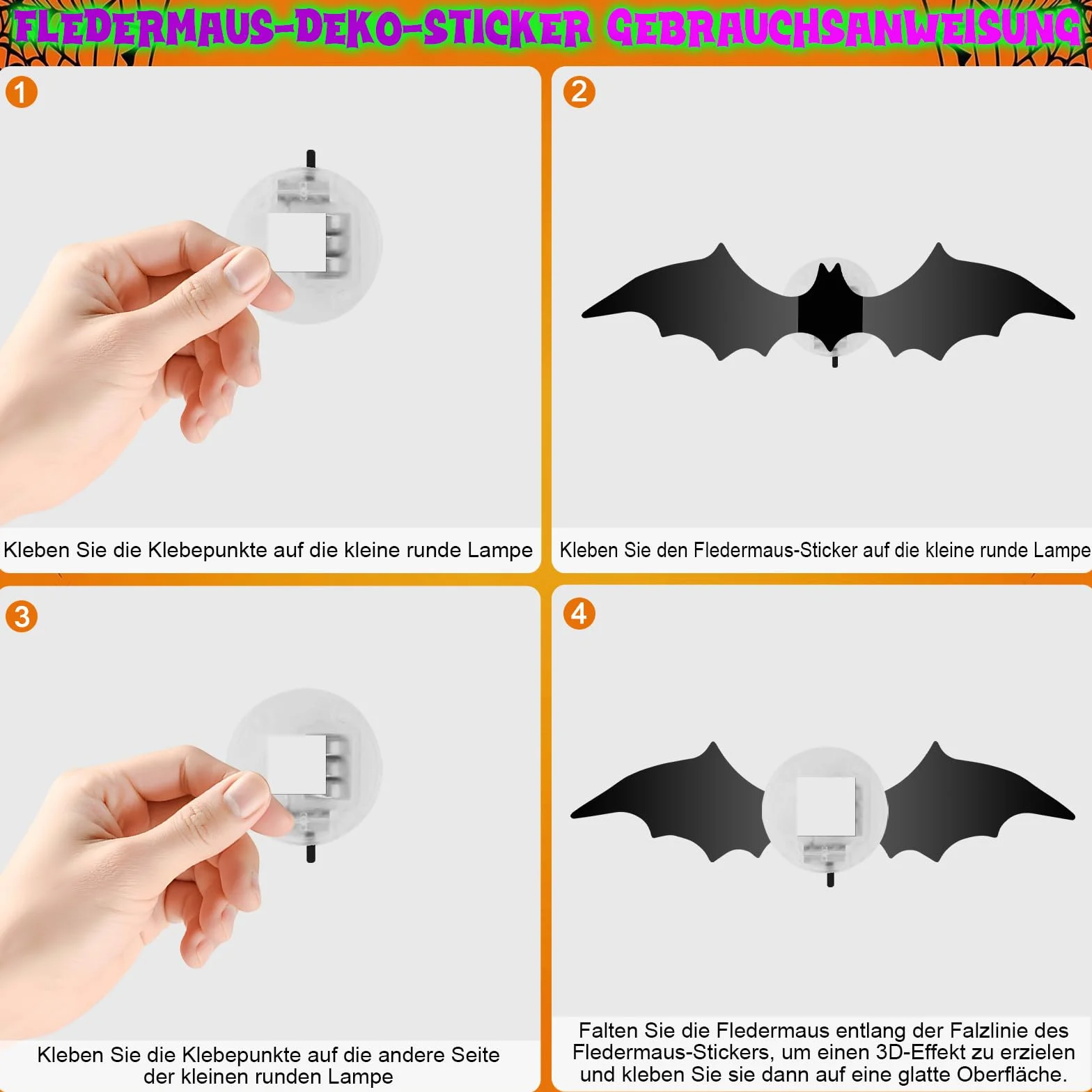 GoldRock 28 szt., 4 rozmiary, 3D nietoperz dekoracyjne naklejki LED na Halloween, duże naklejki dekoracyjne nietoperze na Halloween, gotyckie naklejki dekoracyjne nietoperze, Halloween nietoperze LED