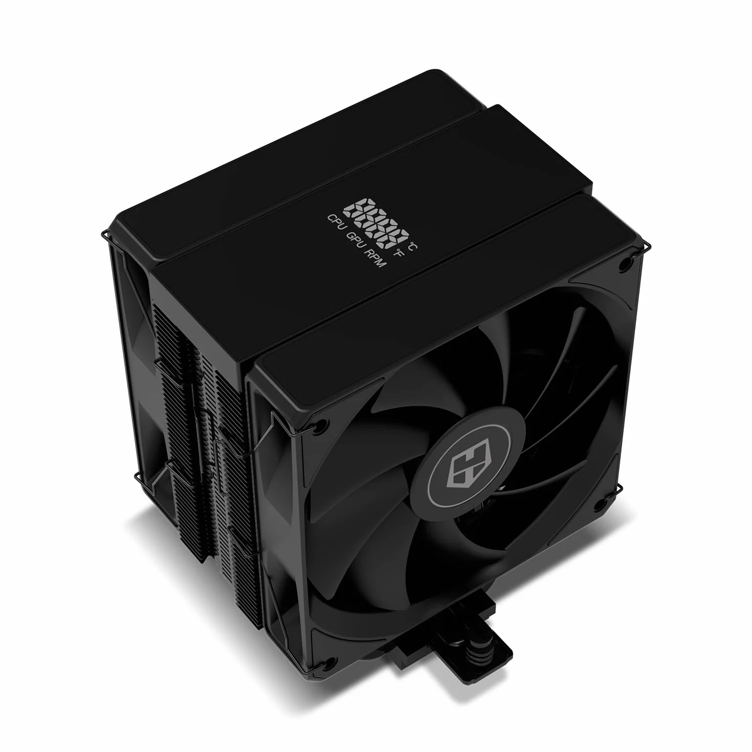 NOX XTREME PRODUCTS Hummer H-200 LCD - Chłodzenie CPU z Ekranem LCD, Podwójny Wentylator 120mm, 6 Miedzianych Heatpipe, TDP 240W, PWM, Kompatybilne z Intel LGA 1700 i AMD AM5, Czarny