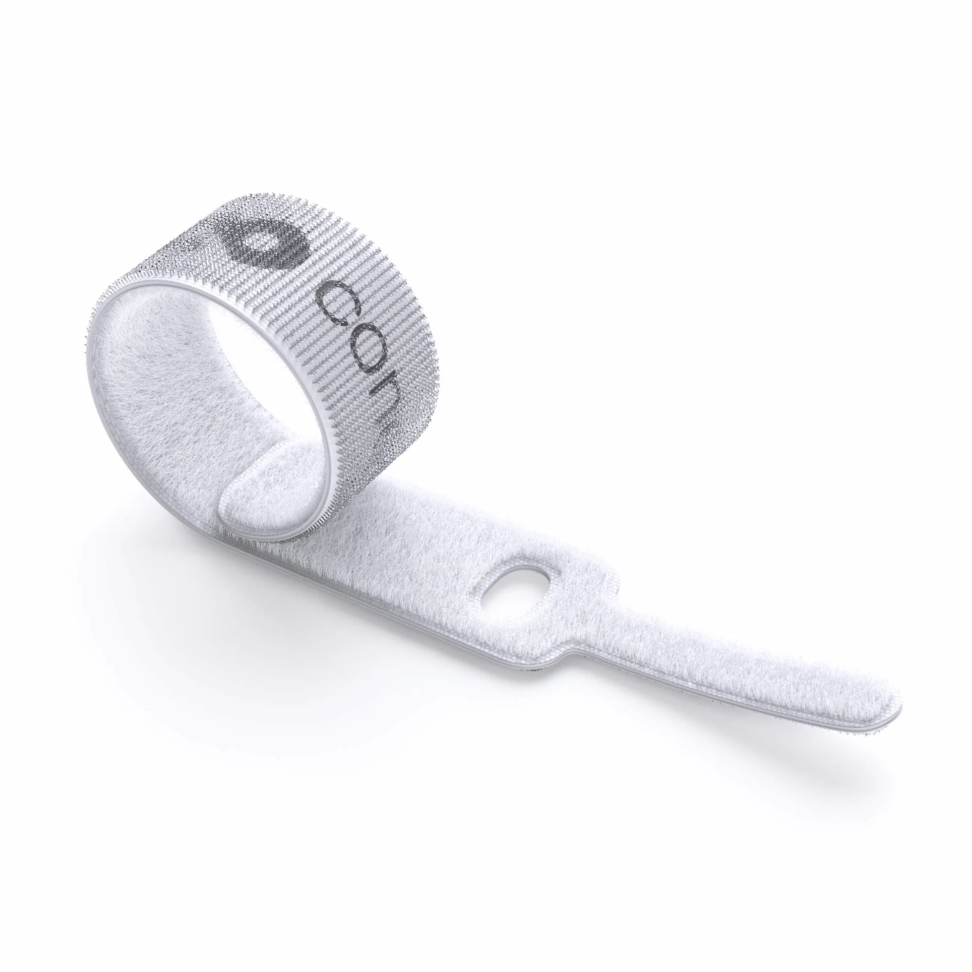 conecto Opaski kablowe na rzep, 15 cm, taśma na rzep z pętlą – zarządzanie kablami, organizer do kabli, zapięcie na rzepy, kolor biały, 30