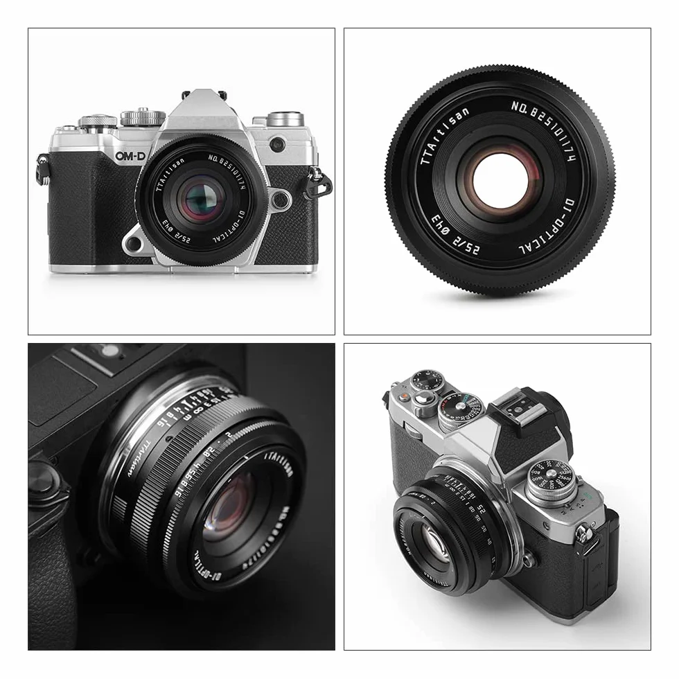 TTArtisan 25 mm F2.0 APS-C ręczny obiektyw do montażu M43