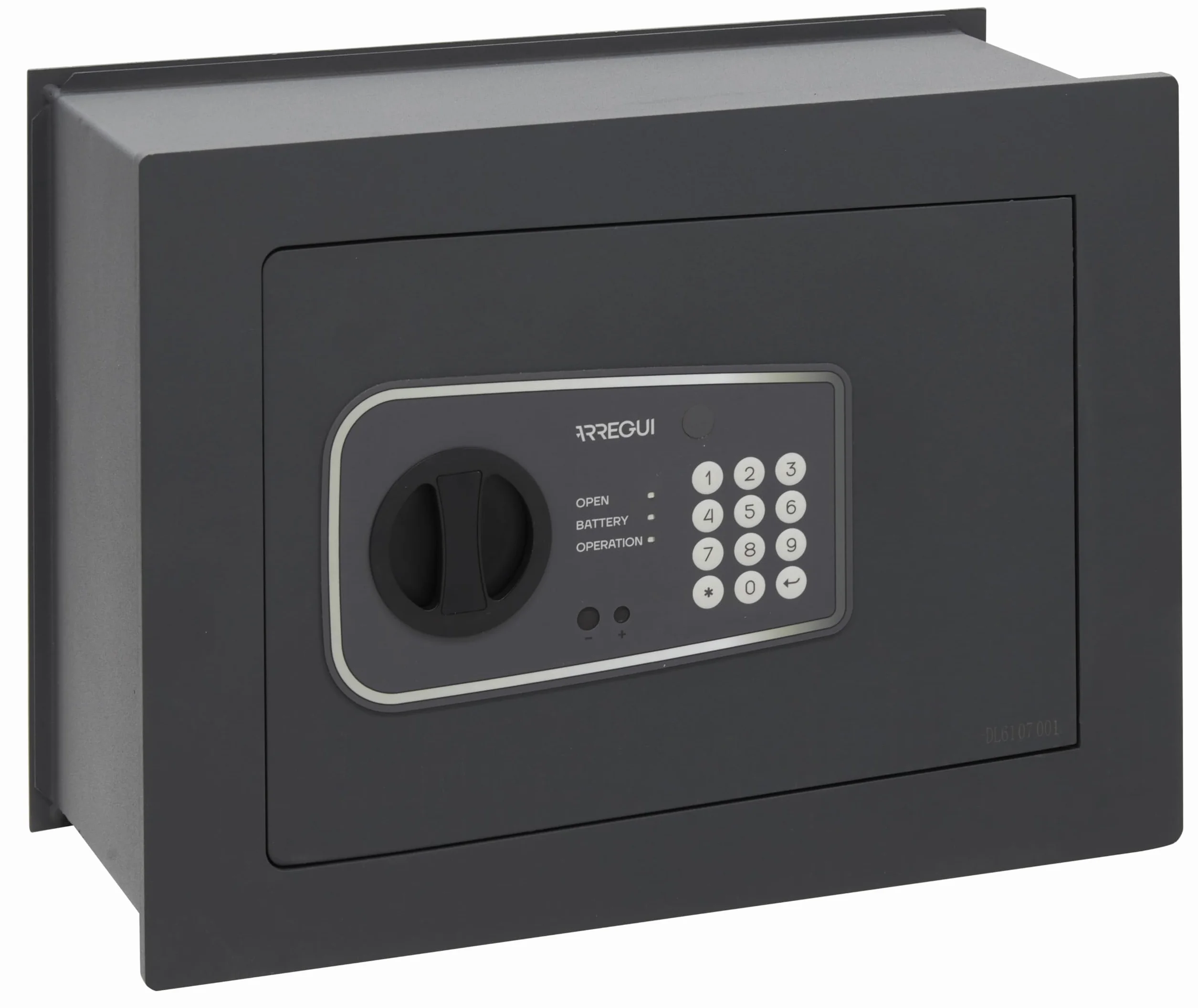 ARREGUI Logica 611155 Sejf ścienny z elektronicznym zamkiem szyfrowym | Sejf do domu i domu | Łatwy montaż | 20L | 34 x 46 x 20 cm