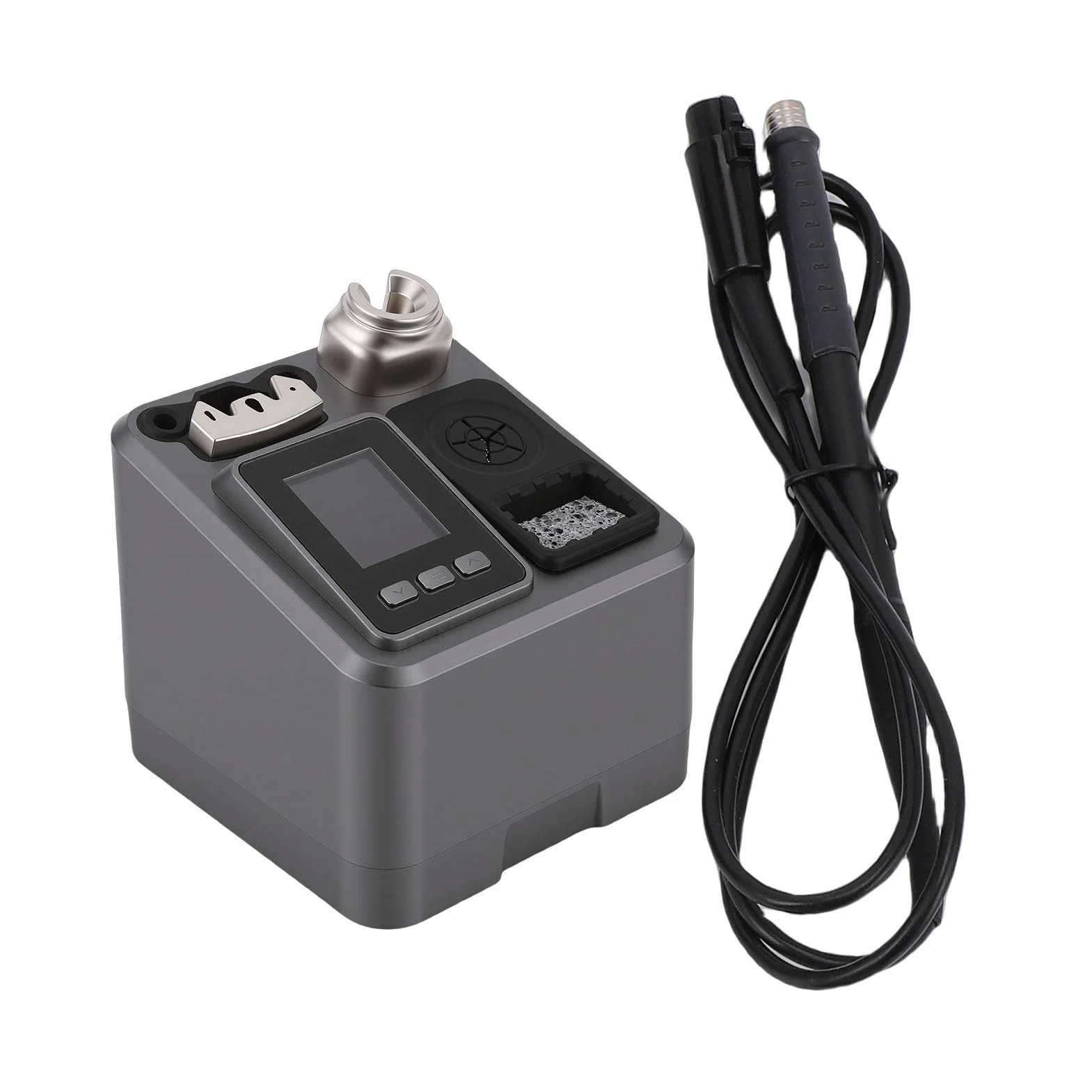 GOWENIC Stacja Lutownicza 120 W, Inteligentny Wyświetlacz LCD z regulacją Temperatury z technologią PID, Automatyczny Tryb Uśpienia do Profesjonalnego Lutowania DIY (wtyczka UE)
