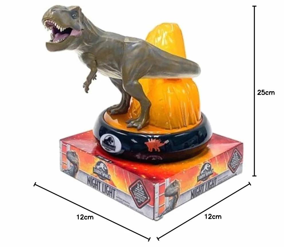 Kids Licensing KL86518 Jurassic World lampa, nadruk zwierzęcy, wielokolorowa