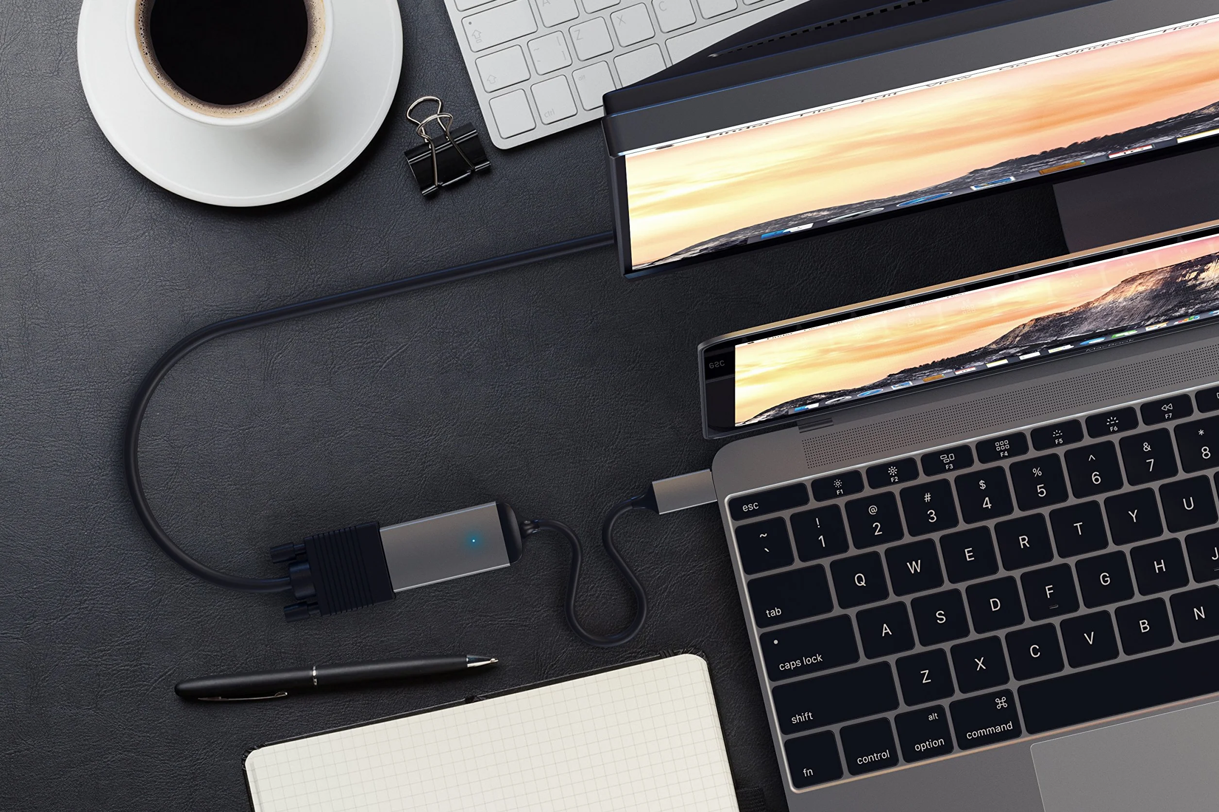 SATECHI USB-C do VGA Kabel Adaptera 1080P@60Hz, do MacBook Air i Pro, iPad Air i Pro, Mac Mini, iMac i innych – Gwiezdna szarość