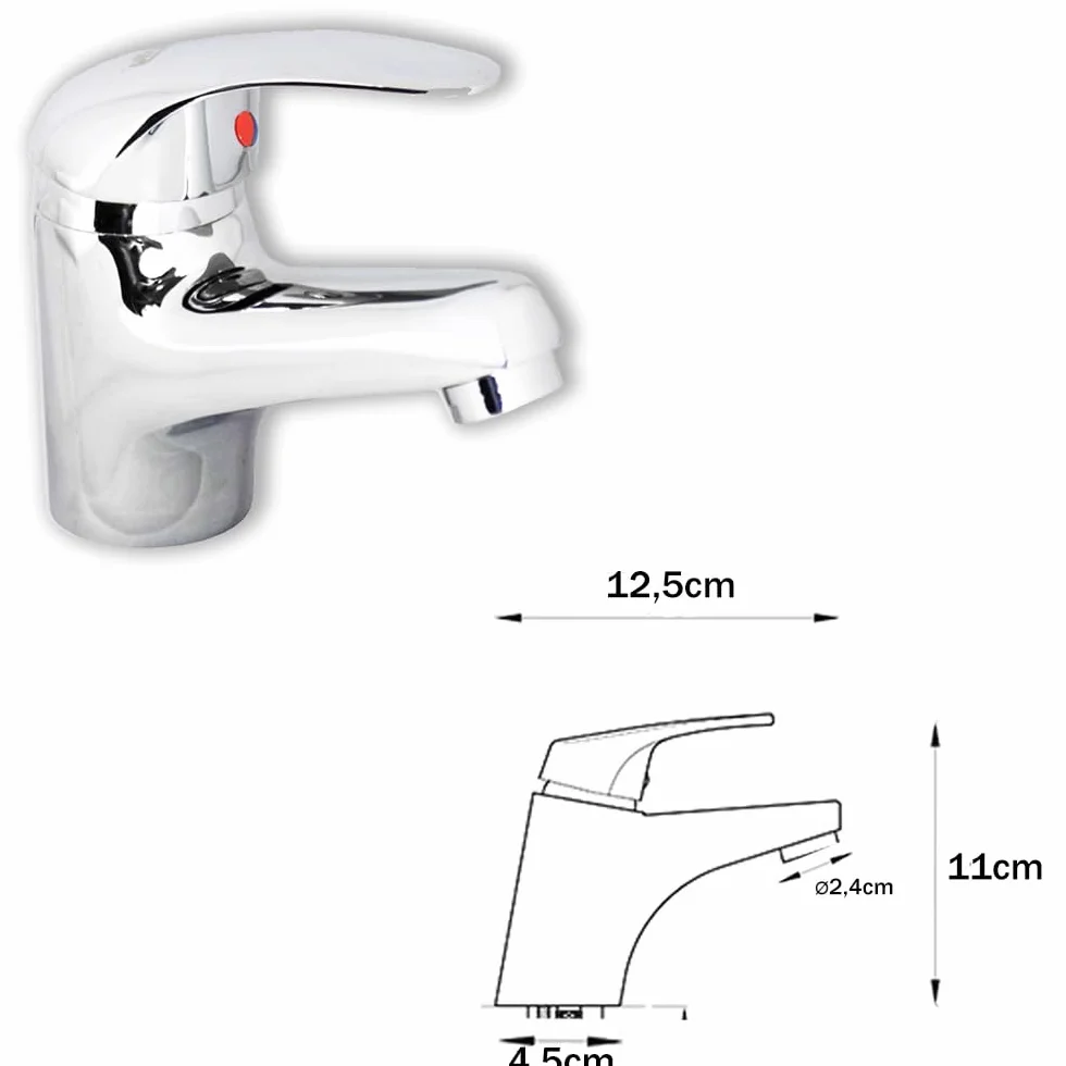 Zestaw 2 szt. Bateria łazienkowa Umywalka i bidet chromowany mosiądz, para mieszaczy