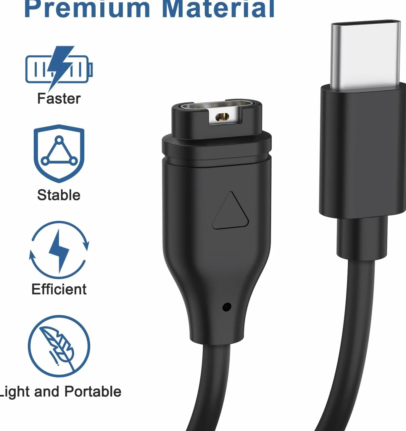 Tobfit Ładowarka do zegarka Garmin Forerunner 245 935 945 45 45S 945 955 745 55 265 965 165 158, USB C kabel do ładowania