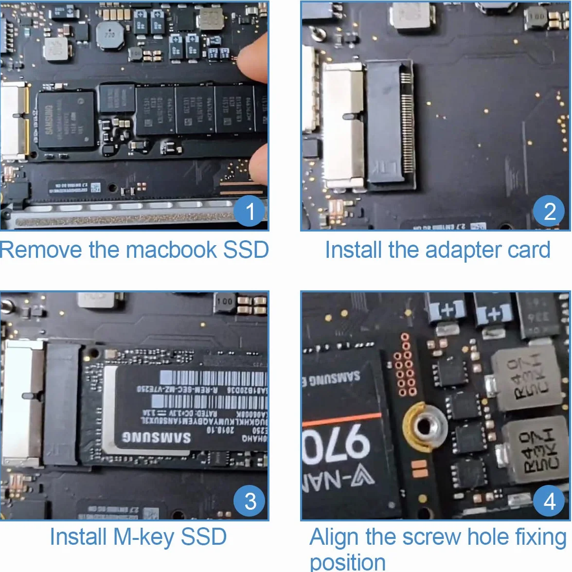 Adapter NGFF M.2 NVMe SSD do MacBooka 2013-2017, 2 szt