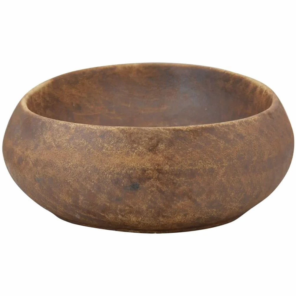 vidaXL Umywalka nablatowa, brązowa, owalna, 59x40x15 cm, ceramiczna