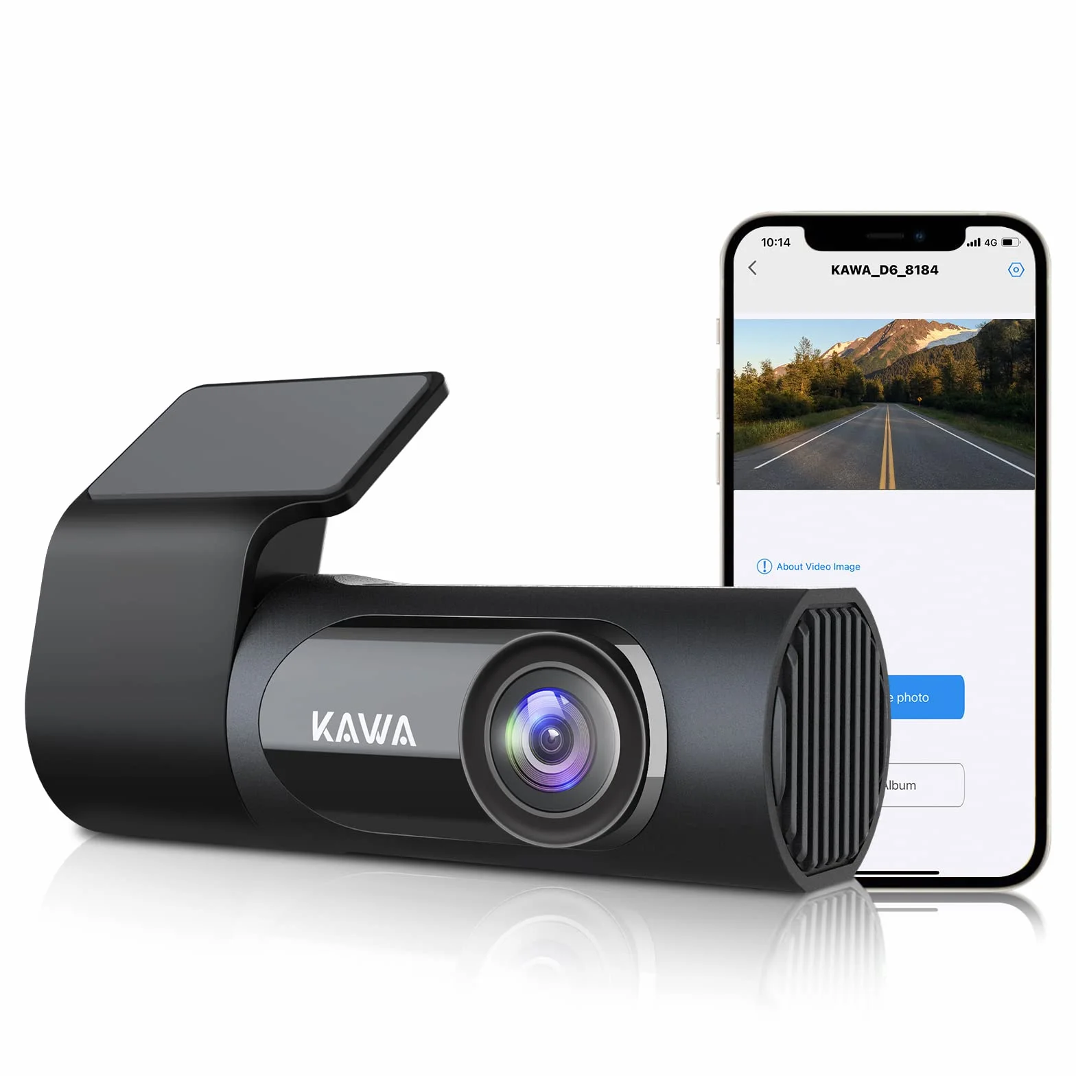 2K Dash Cam Auto, KAWA 1440P Full QHD Telekamera Auto 360° Ogólny obrotowy Wi-Fi Incorporato, Sorveglianza di Parcheggio 24h e G-Sensor, 145° Grandangolo, WDR z widokiem Notturna Eccellente