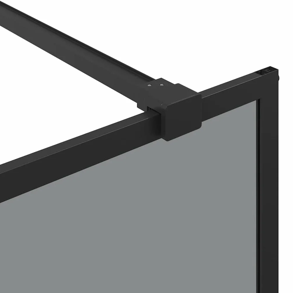 Regulowana ścianka prysznicowa z aluminiową ramą do kabiny prysznicowej z możliwością wchodzenia w zakres dostawy, kolor czarny, 90 x 195 cm, z bezpiecznego szkła ESG, przegroda prysznicowa z