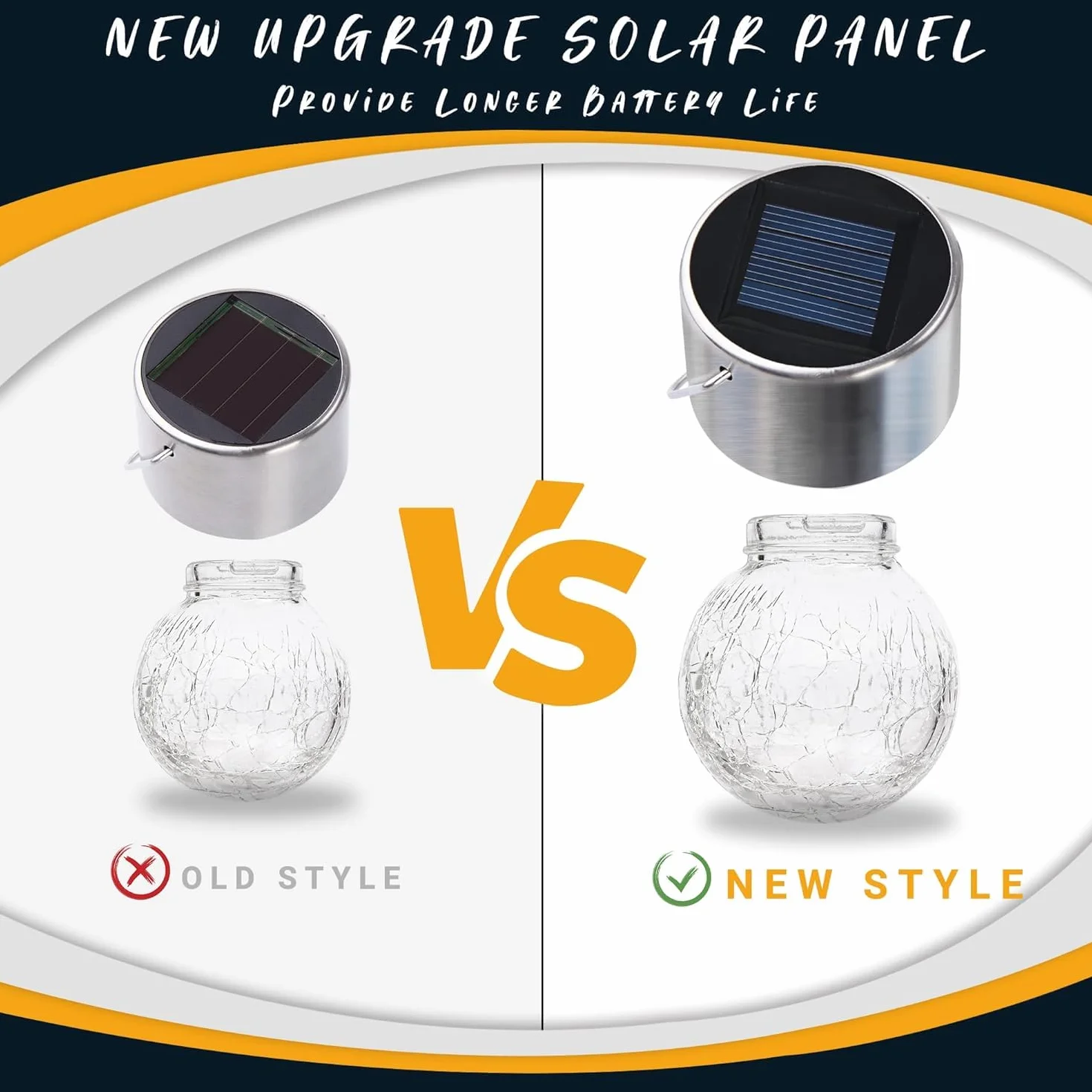GIGALUMI Solarne lampy zewnętrzne, lampy wiszące do dekoracji bożonarodzeniowej, wzór popękanego szkła, wodoodporne, do ogrodu, na podwórko, ogrodzenie, drzewo, 12 sztuk (zmieniające kolor)