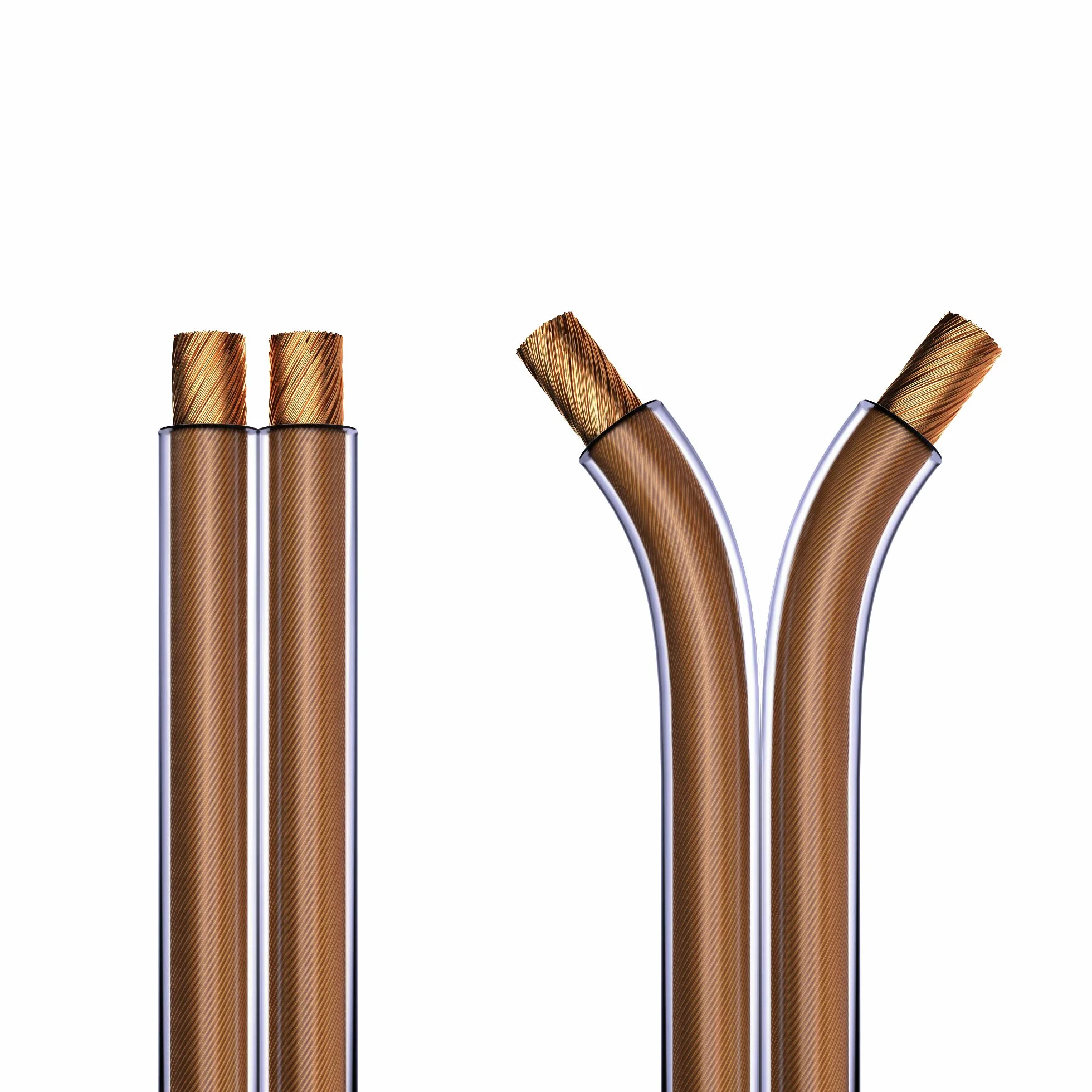 PureLink Kabel głośnikowy OFC 2 x 4,00 mm² 0,20 mm, 15,0 m, kabel miedziany z czystej miedzi do głośnika HiFi głośników subwoofera, kabel audio z oznaczeniem polaryzacji, przezroczysty