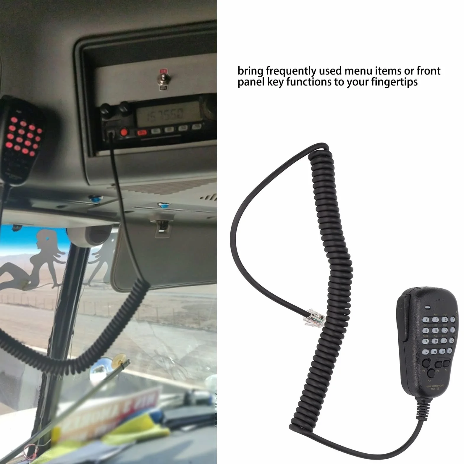 Mikrofon Naramienny do Radia YAESU, Ręczny Mikrofonogłośnik z Przyciskiem, Kompatybilny dla YAESU MH‑48 MH‑48A6J FT‑8800R FT‑8900R FT‑7900R FT-1807 Radiotelefonami