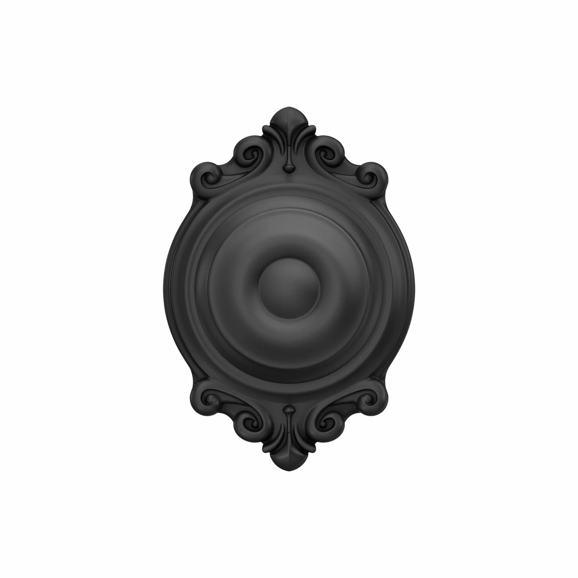 Schlage F10 GEO 622 BRK Georgian Door Knob with Brookshire Trim, Hall & Closet Passage Lock, Matte Black