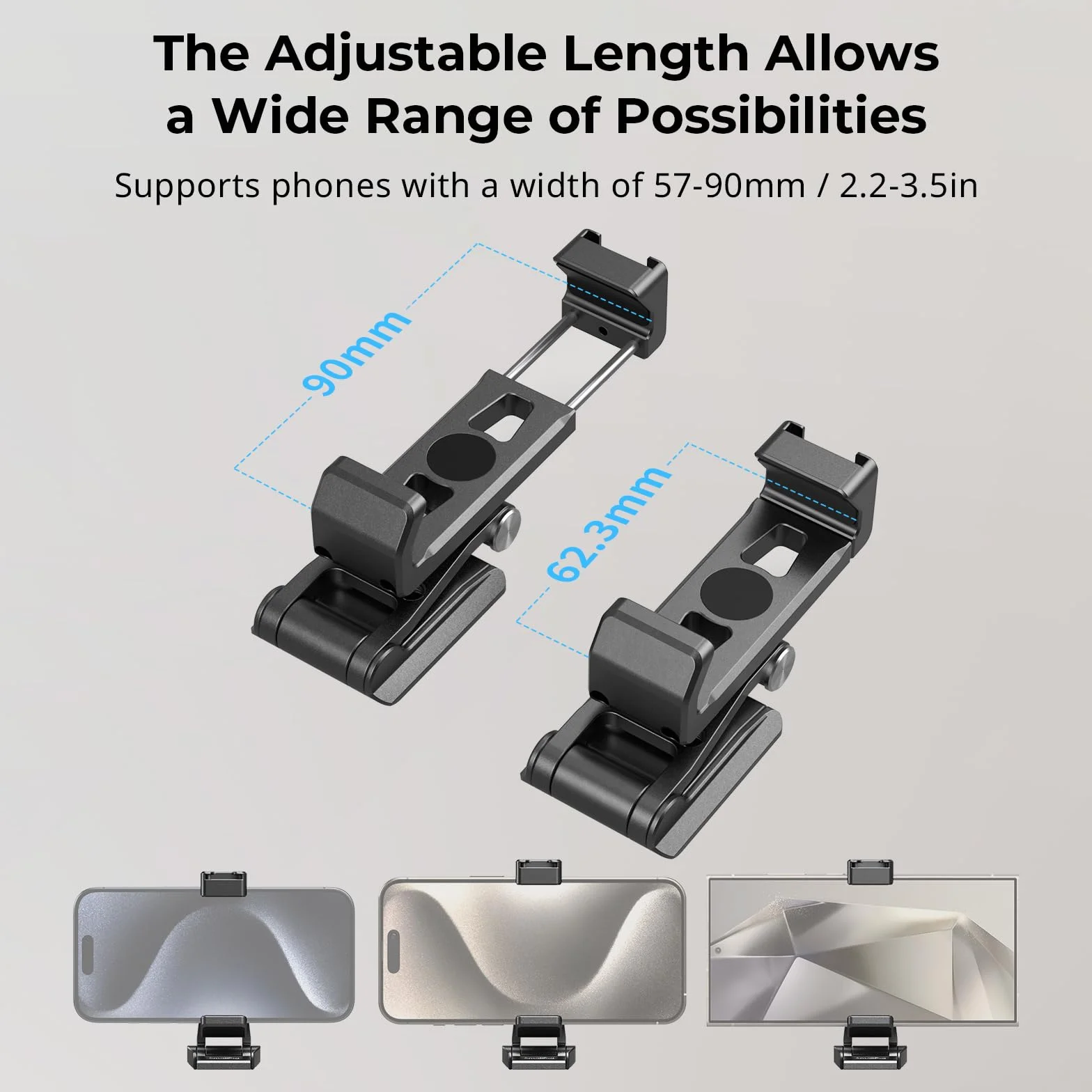 SMALLRIG Metal Phone Tripod Mount Uchwyt do Telefonu z Adapterem Szybkozłącza dla Arca-Swiss Wielofunkcyjny dla iPhone
