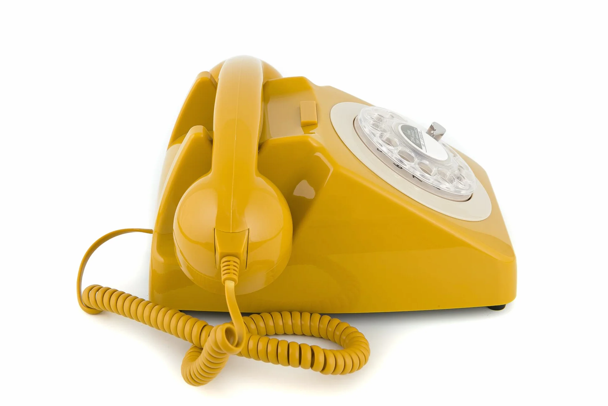 GPO Retro 746YEL Telefon stacjonarny z obrotową tarczą musztarda