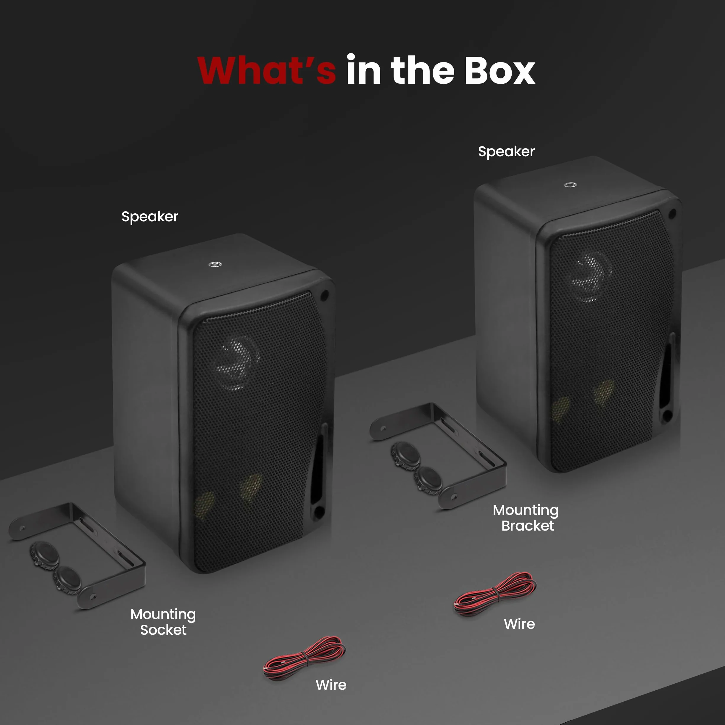 Pyle Wodoszczelny głośnik 3,5-calowy 200 W 3-drożny mini box