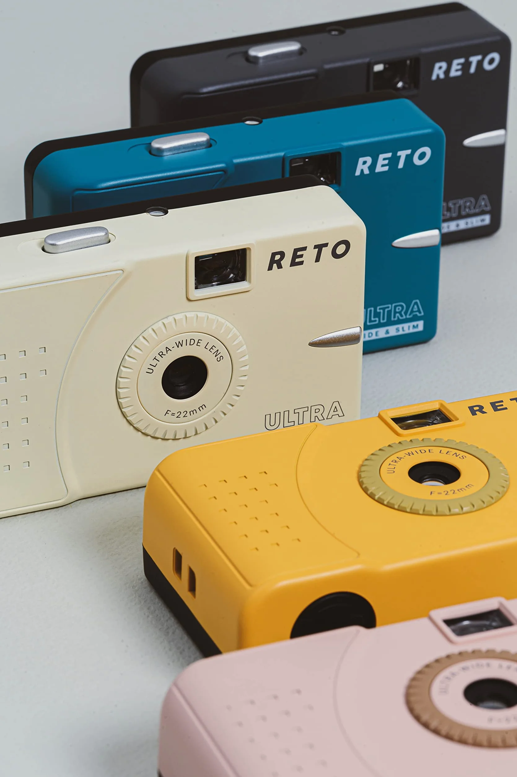 RETO Ultra szeroka kamera wielokrotnego użytku 35 mm, obiektyw 22 mm, kremowa