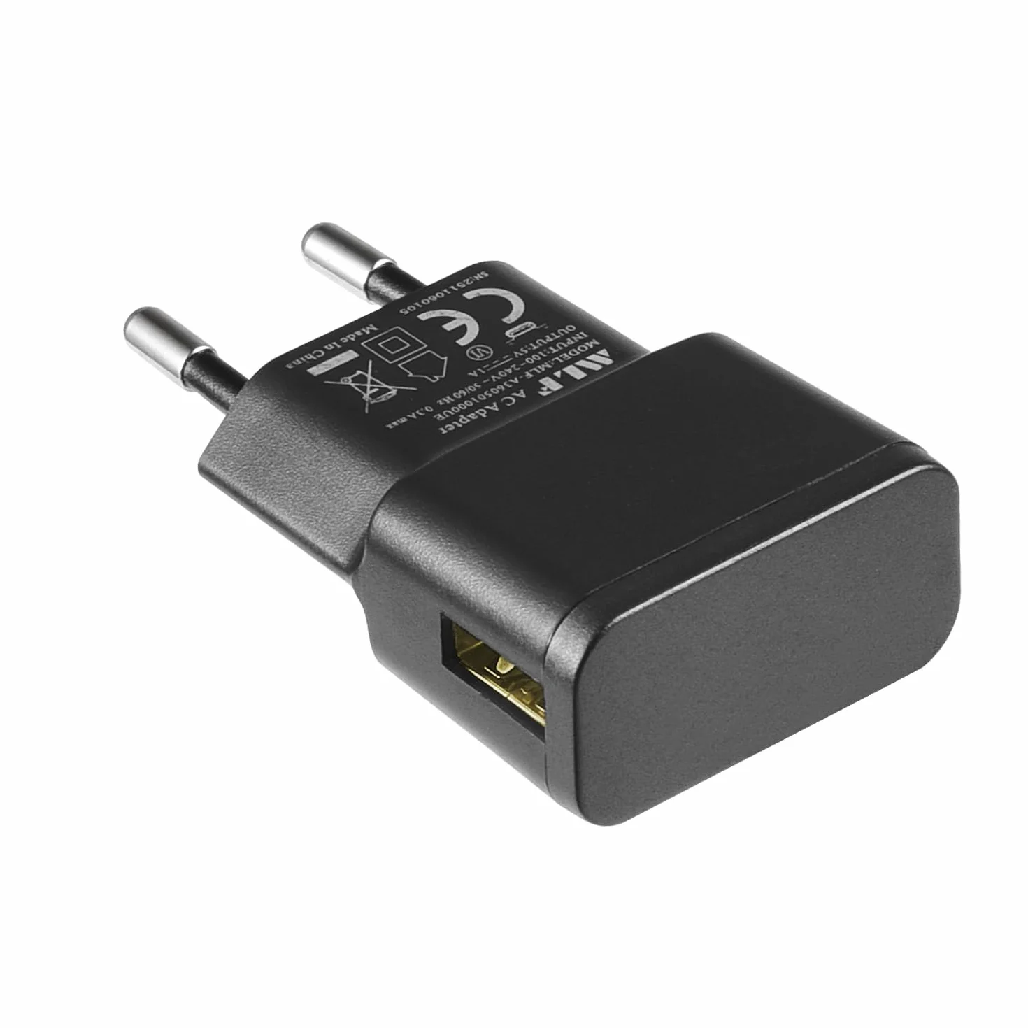 Ładowarka USB, 5 V, 1 A, 5 W, adapter sieciowy AC na DC, do kamer IP, tabletów, odtwarzaczy MP3, czytników e-booków, smartfonów, elektronarzędzi i innych, czarna
