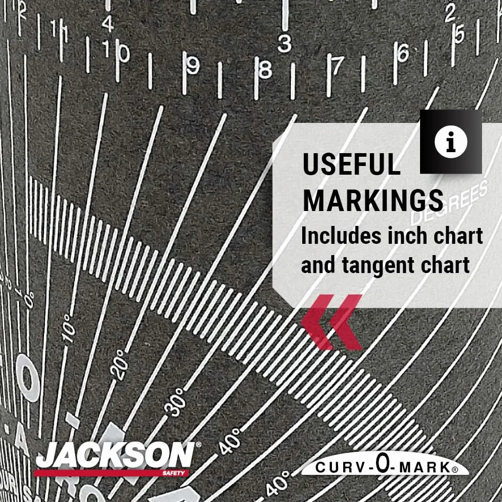 Jackson Safety CURV-O-MARK Wrap-A-Round linijka układu spawania/rurociągów – duża, czarna – 176b, J1859