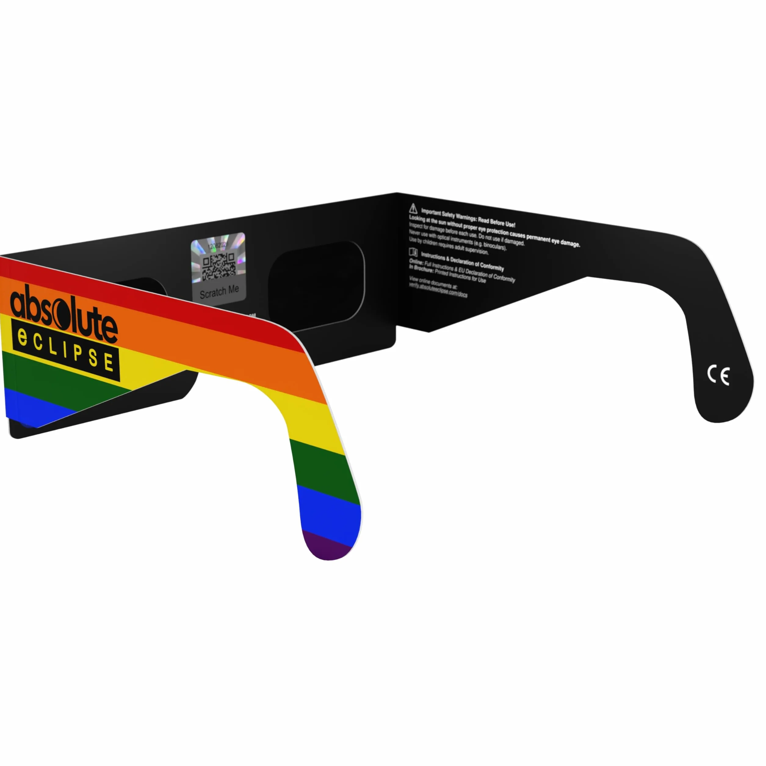 Absolute Eclipse Tęczowe okulary do zaćmienia słońca hurtowo - testowane przez ISO 12312-2 i certyfikat CE - zalecany przez AAS producent UE - 2026 Eclipse Europe