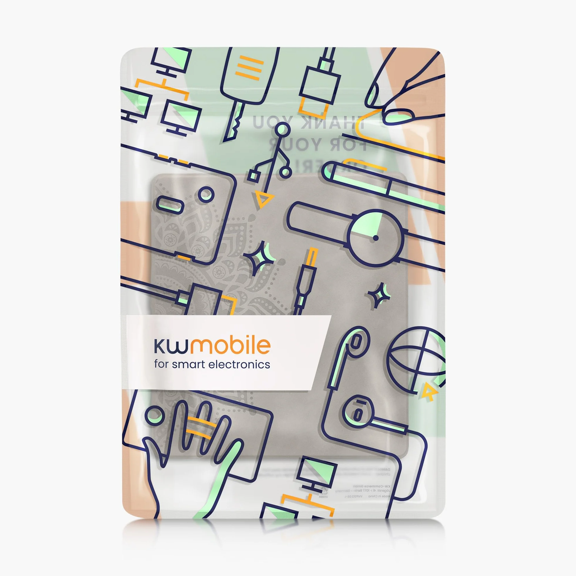 kwmobile Etui kompatybilne z Amazon Kindle Scribe (2024) pokrowiec - etui na czytnik e-booków - szare wschodzące słońce