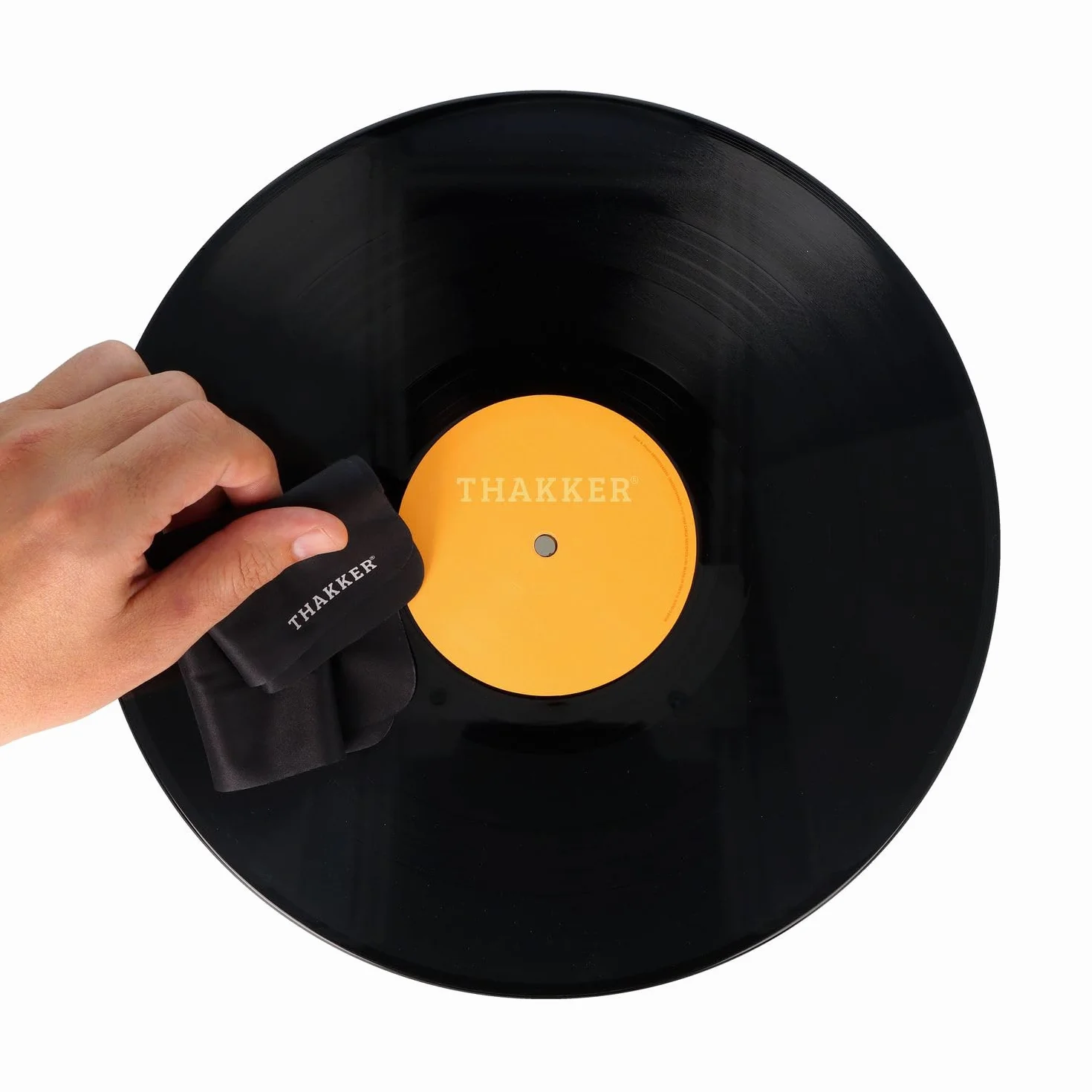 THAKKER Chusteczki do czyszczenia płyt gramofonowych Record Cloths | Cztery ściereczki do czyszczenia płyt | czarne