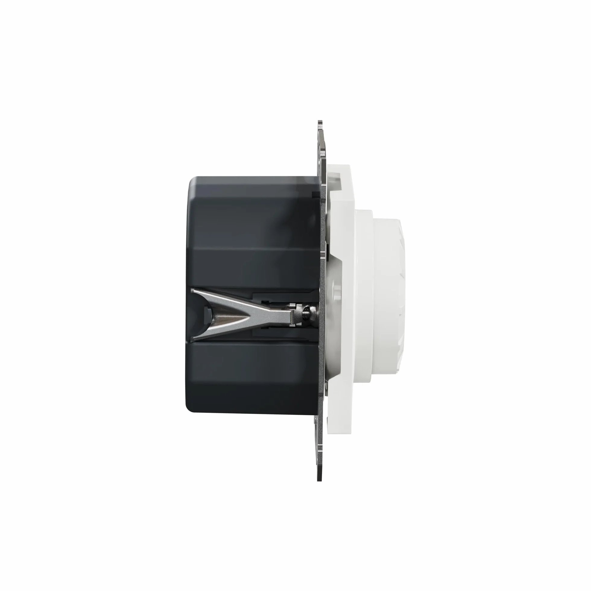 Schneider Electric Asfora EPH6870121D ściemniacz, ściemniacz obrotowy do lamp LED, lampy halogenowe, 230 V, 0-370 W, podtynkowy, sekcja fazy, biały