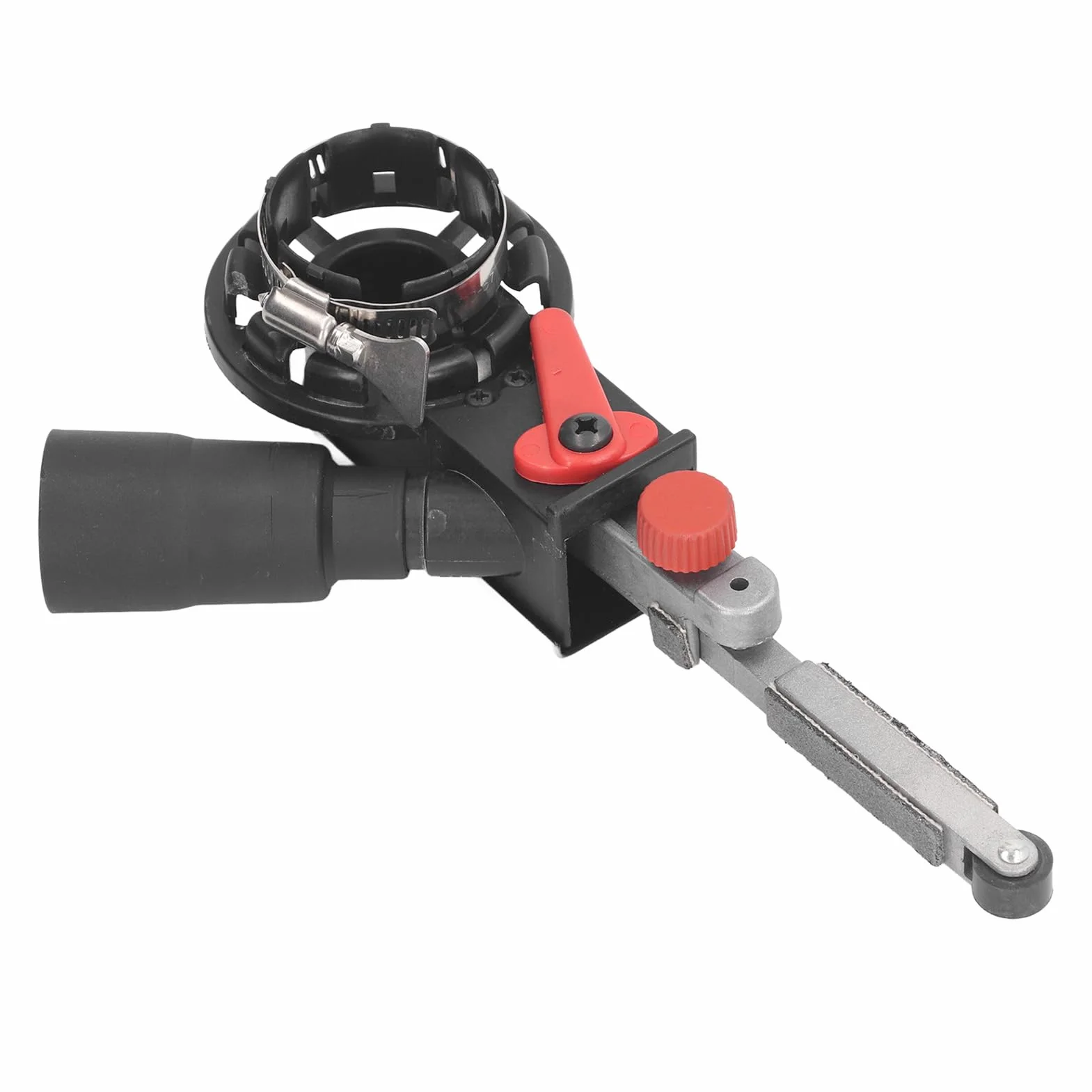 Przystawka do szlifierki taśmowej ze stopu aluminium Kompatybilna ze szlifierkami kątowymi M10 - Adapter szlifierski o szerokości 15 mm do drewna szklanego i metalu - Głowica