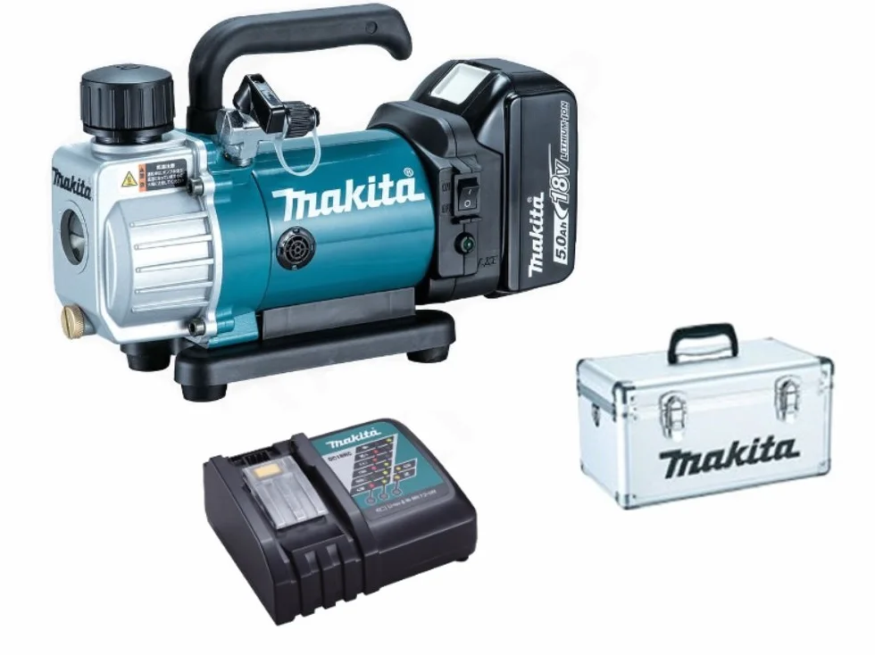 Makita DVP180RT akumulatorowa pompa próżniowa 18 V/5,0 Ah, 1 akumulator, ładowarka w walizce transportowej