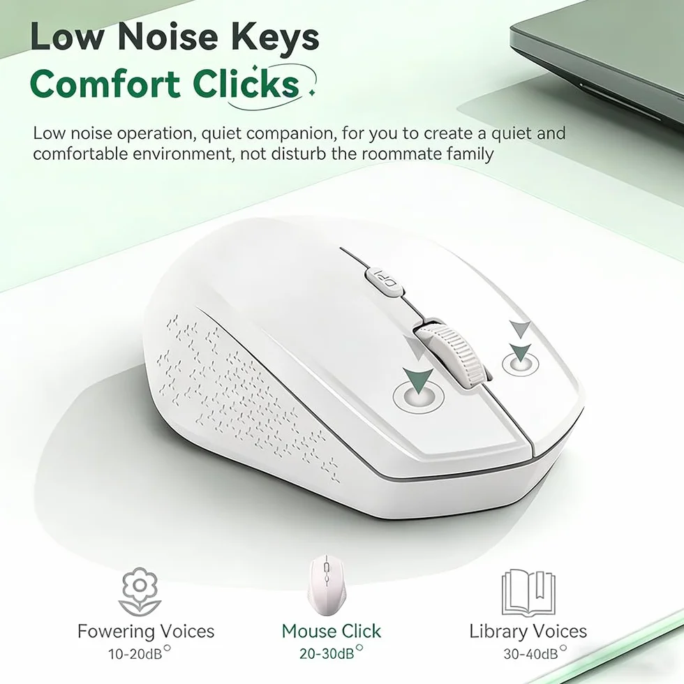 Mysz bezprzewodowa Dual Mode 2,4G USB Bluetooth Ergonomiczna Regulowane DPI 800/1200/1600