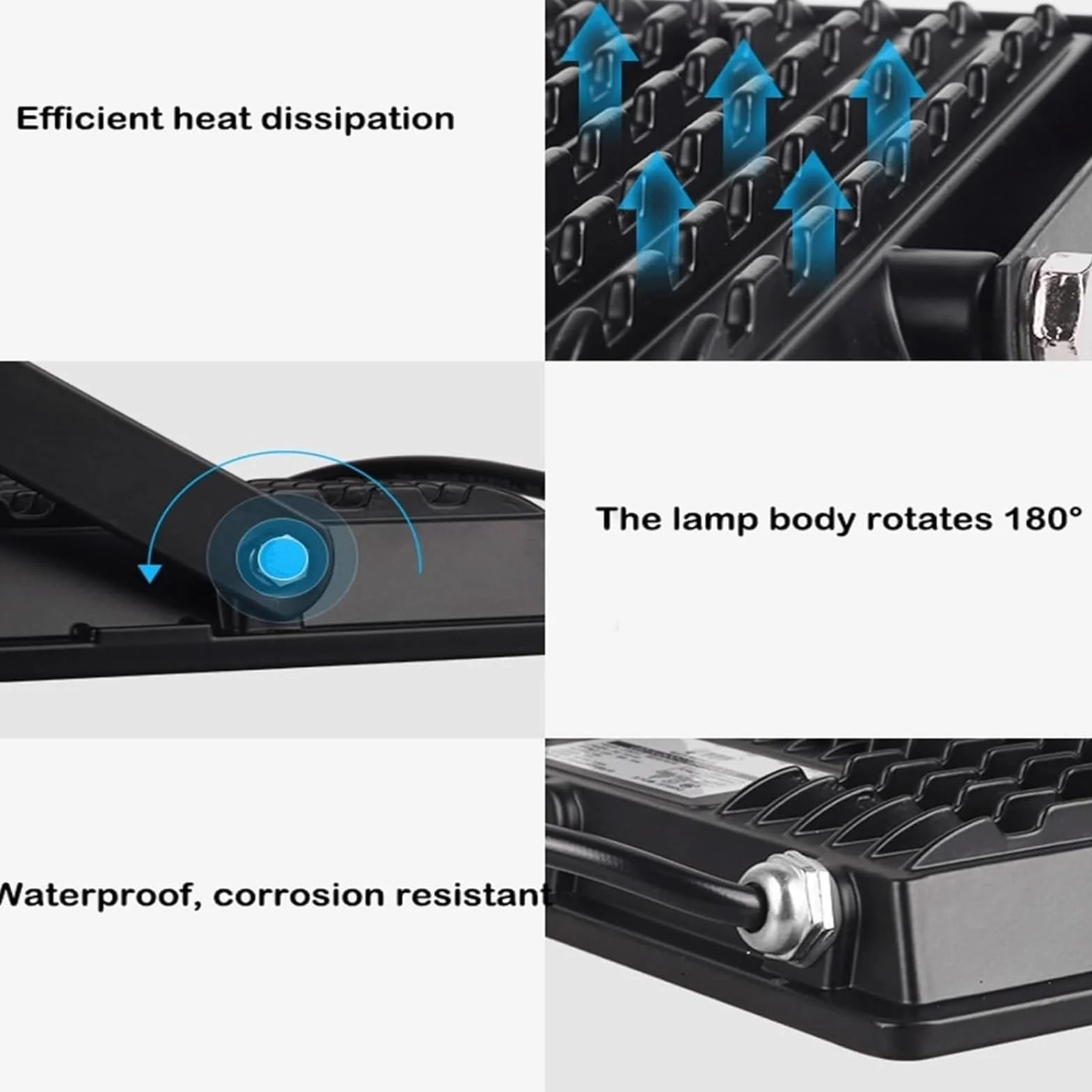 Zewnętrzne lampy solarne, ultracienkie, super jasne reflektory bezpieczeństwa do ogrodu, garażu, fabryki, magazynu