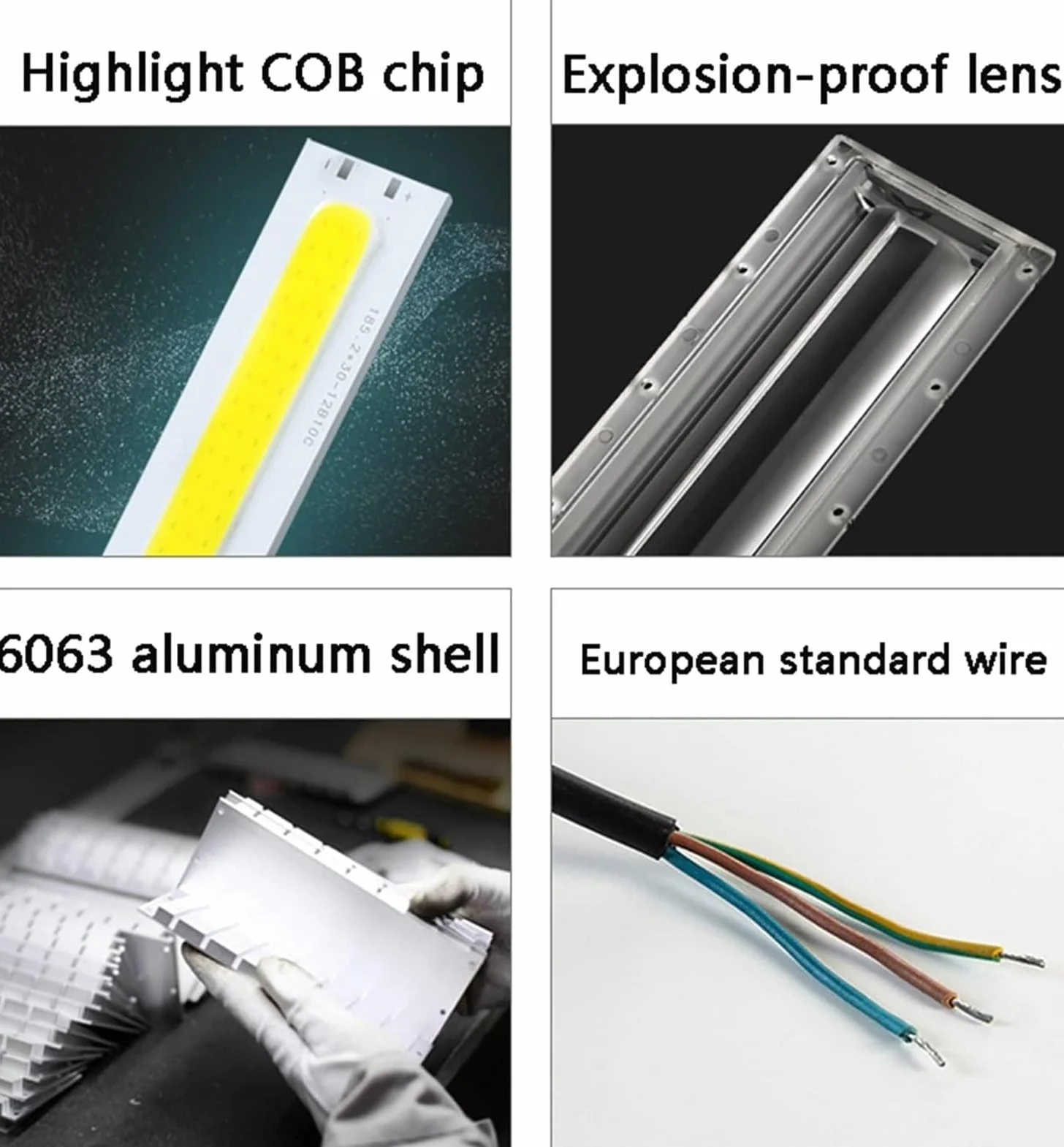 lampy solarne do użytku na zewnątrz, Lampy zabezpieczające obiektyw, IP67 i wysoka transmisja światła Białe światło Reflektor roboczy LED do magazynu, ogrodu, dachu(Warm White,50W)