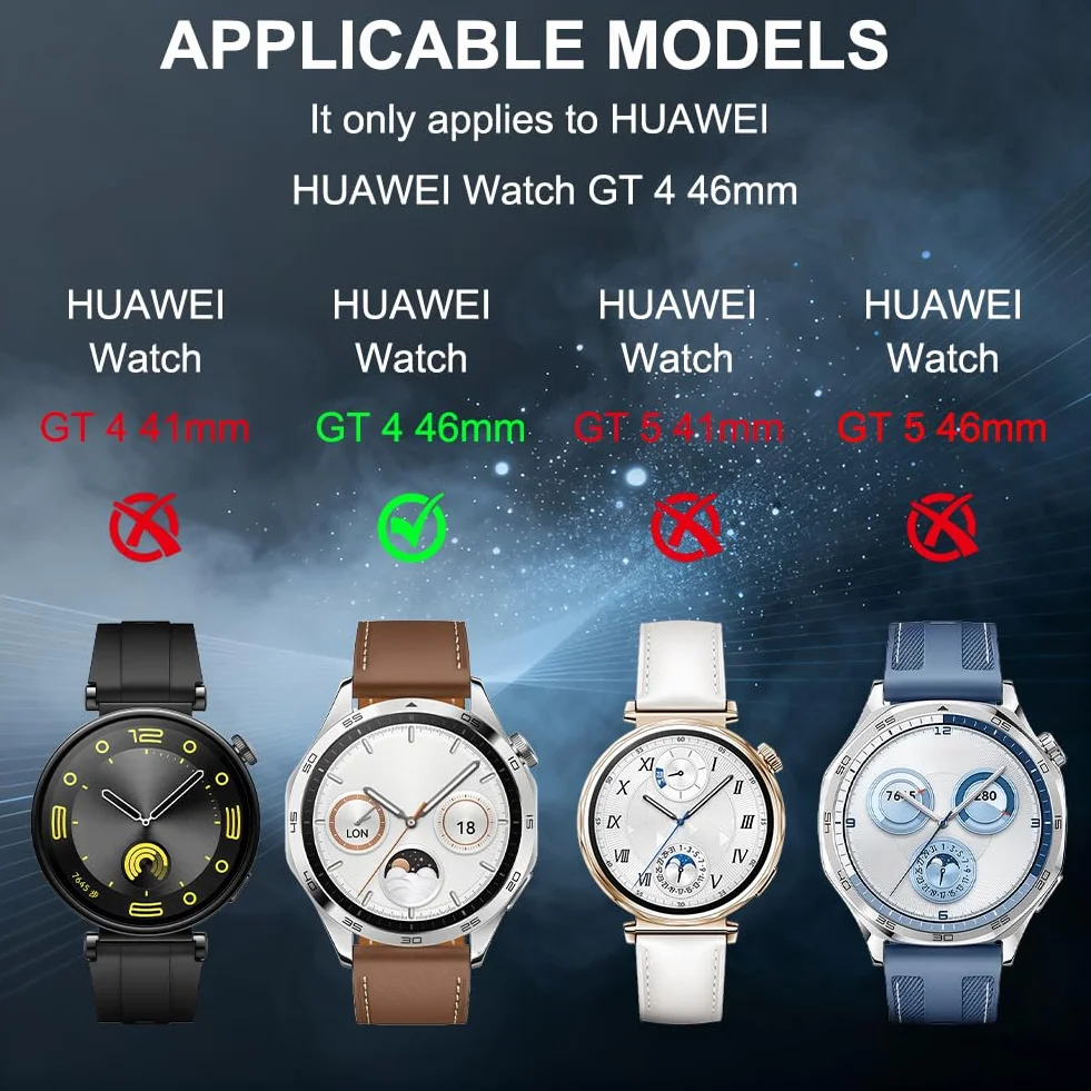 Folia ochronna do Huawei Watch GT 4 46 mm, 4 sztuki, przezroczysta HD