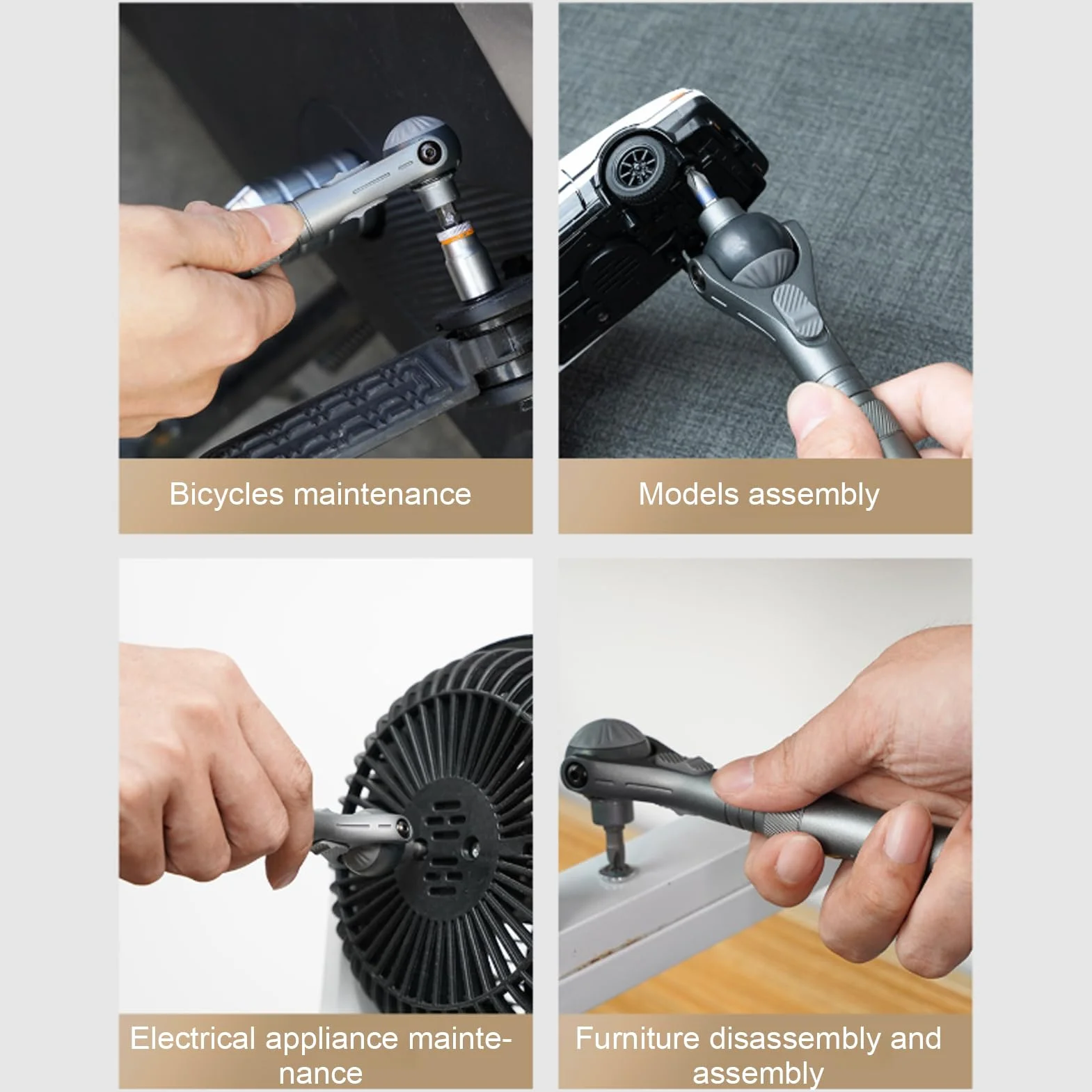 Zestaw Kluczy Nasadowych Wielofunkcyjny Klucz Grzechotkowy z Wkrętakiem | Wielofunkcyjny Zestaw Z Ergonomiczną Rękojeścią Do Napraw Samochodowych I Mechaniki