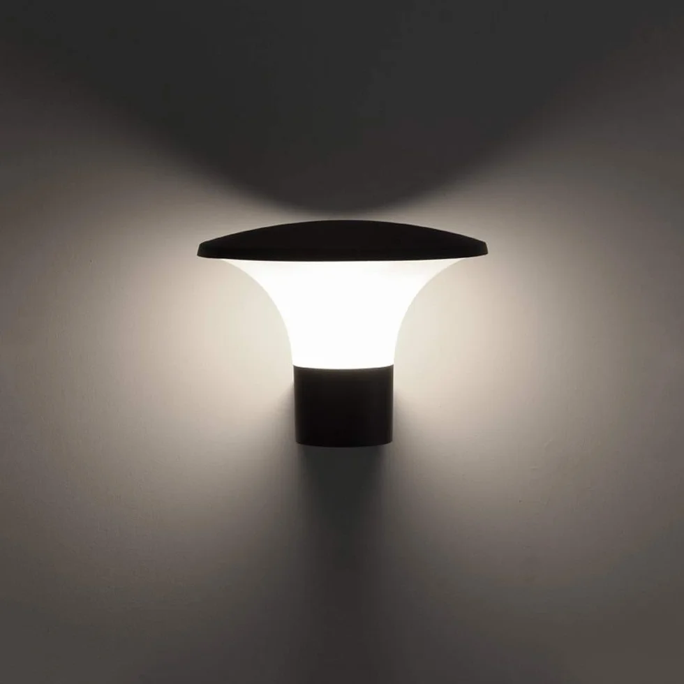 E27 PC Kształt parasola Wodoodporna lampa ścienna zewnętrzna Aluminiowa antykorozyjna lamówka ścienna, oświetlenie werandy, oświetlenie zewnętrzne do montażu na ścianie, oprawy ścienne Trwałe