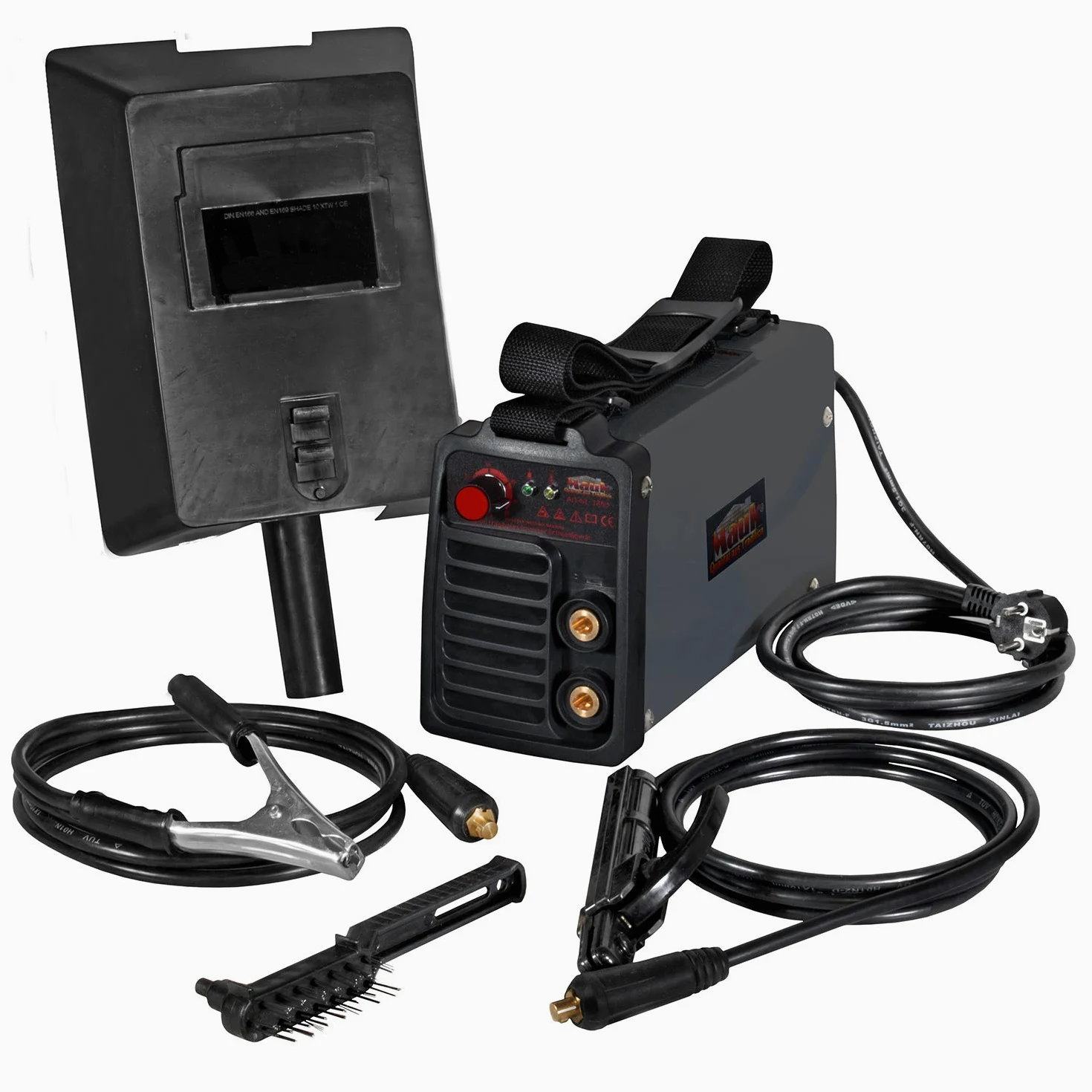 Mauk 1850 Mini spawarka inwertorowa E-Hand MMA (20-80 A, elektroda 1,6 mm-2,5 mm, wraz z akcesoriami)