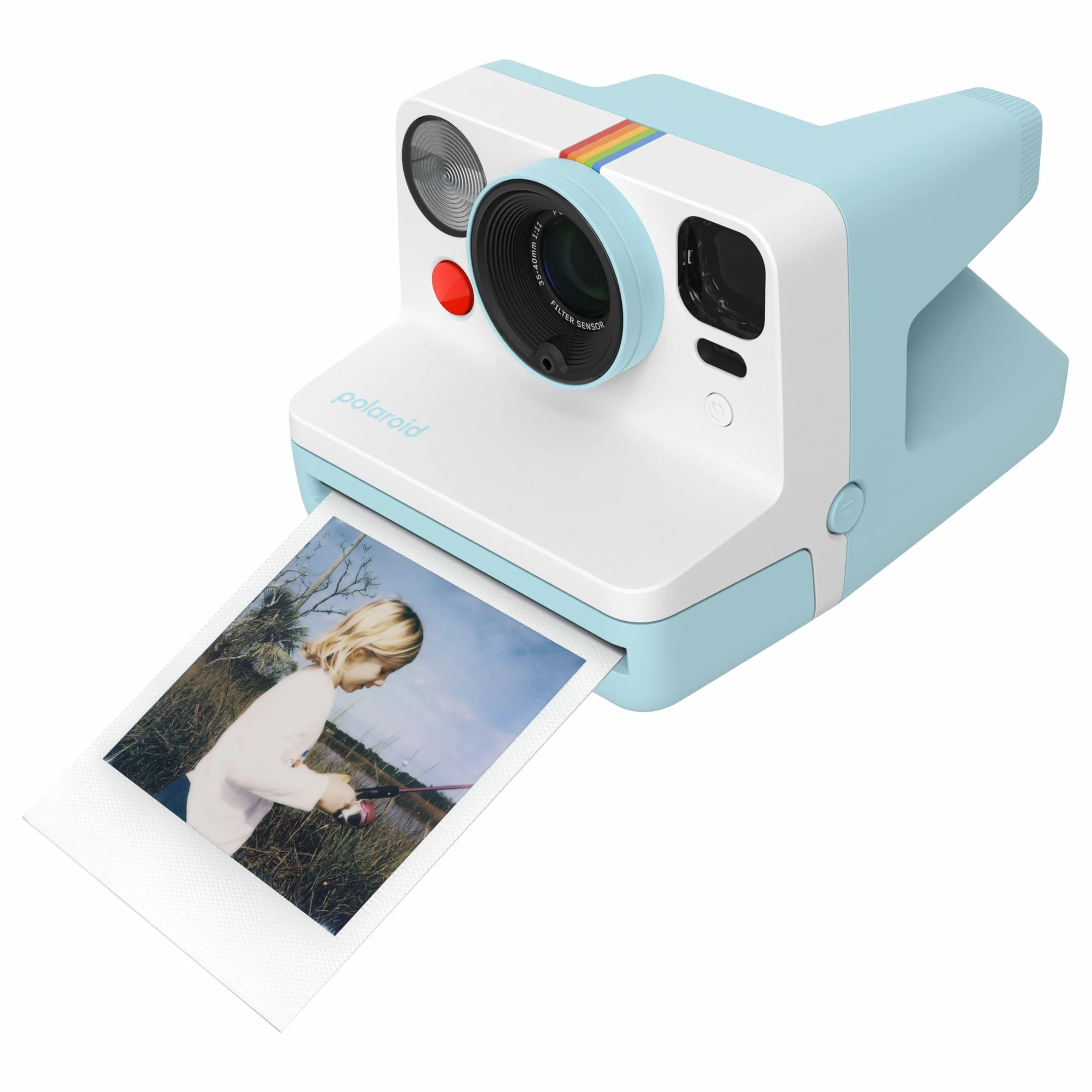 Polaroid - Instant Camera - NOW Gen3 - Artic Blue + Color Film Bundle (16 photos)