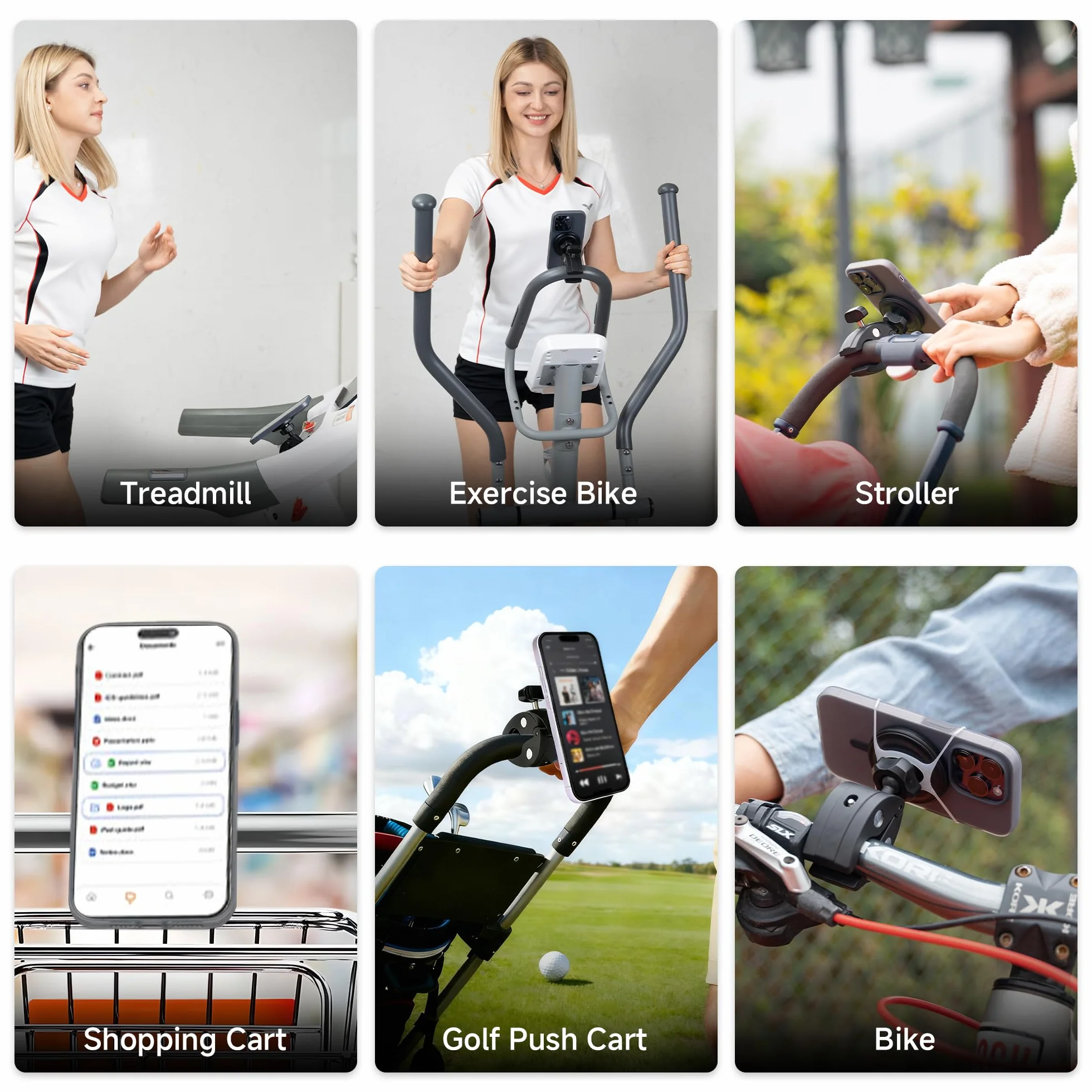 PROfezzion Magsafe uchwyt na kierownicę fitness do iPhone 15/14/13/12