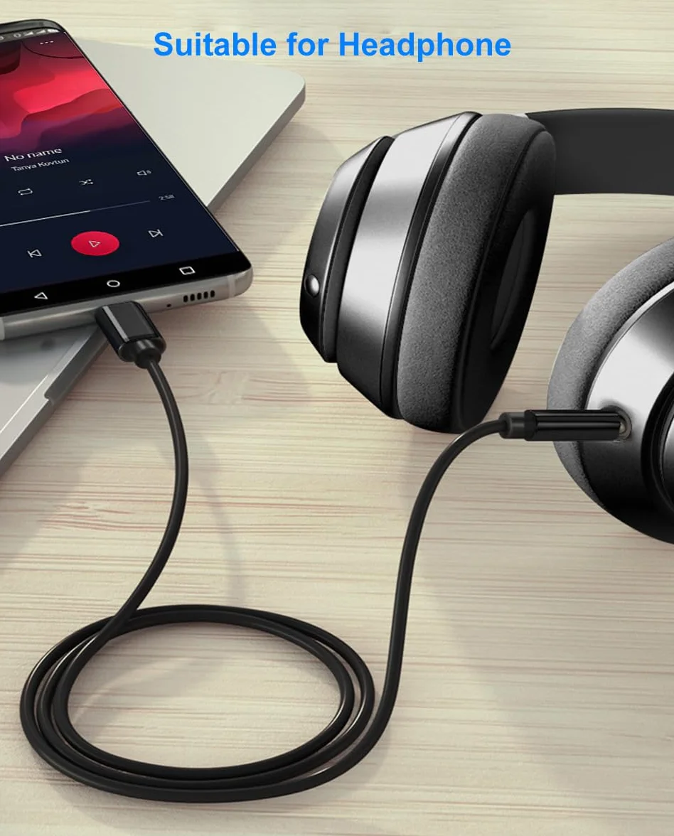 Kabel USB C na jack 3,5 mm 1 m adapter AUX do słuchawek samochodowy audio iPhone 17/16/15 iPad Samsung Galaxy S25 S24