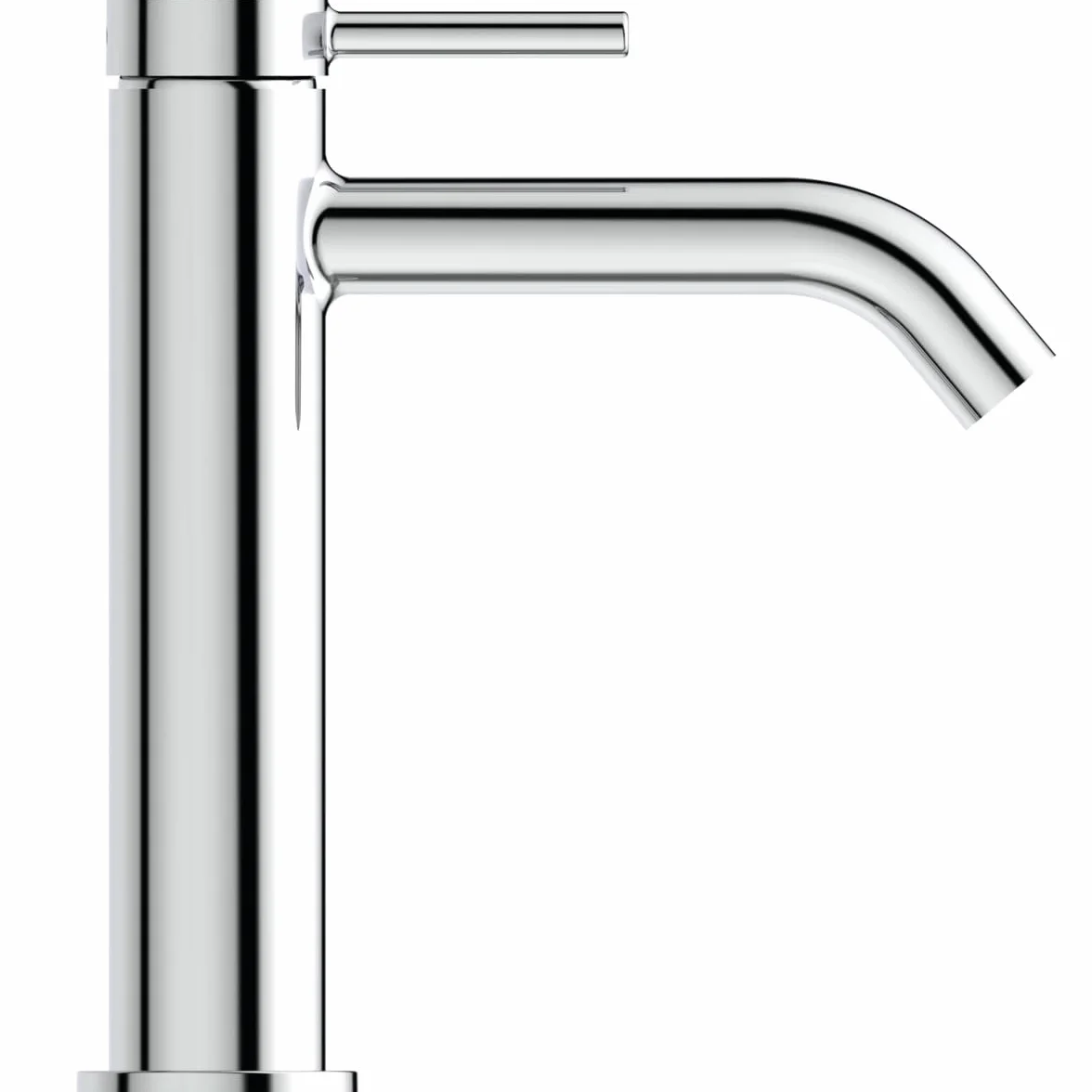 Ideal Standard Ceraline duża bateria umywalkowa z wkładem FirmaFlow, bez drążka sterującego, system BlueStart, Easyfix, chromowany