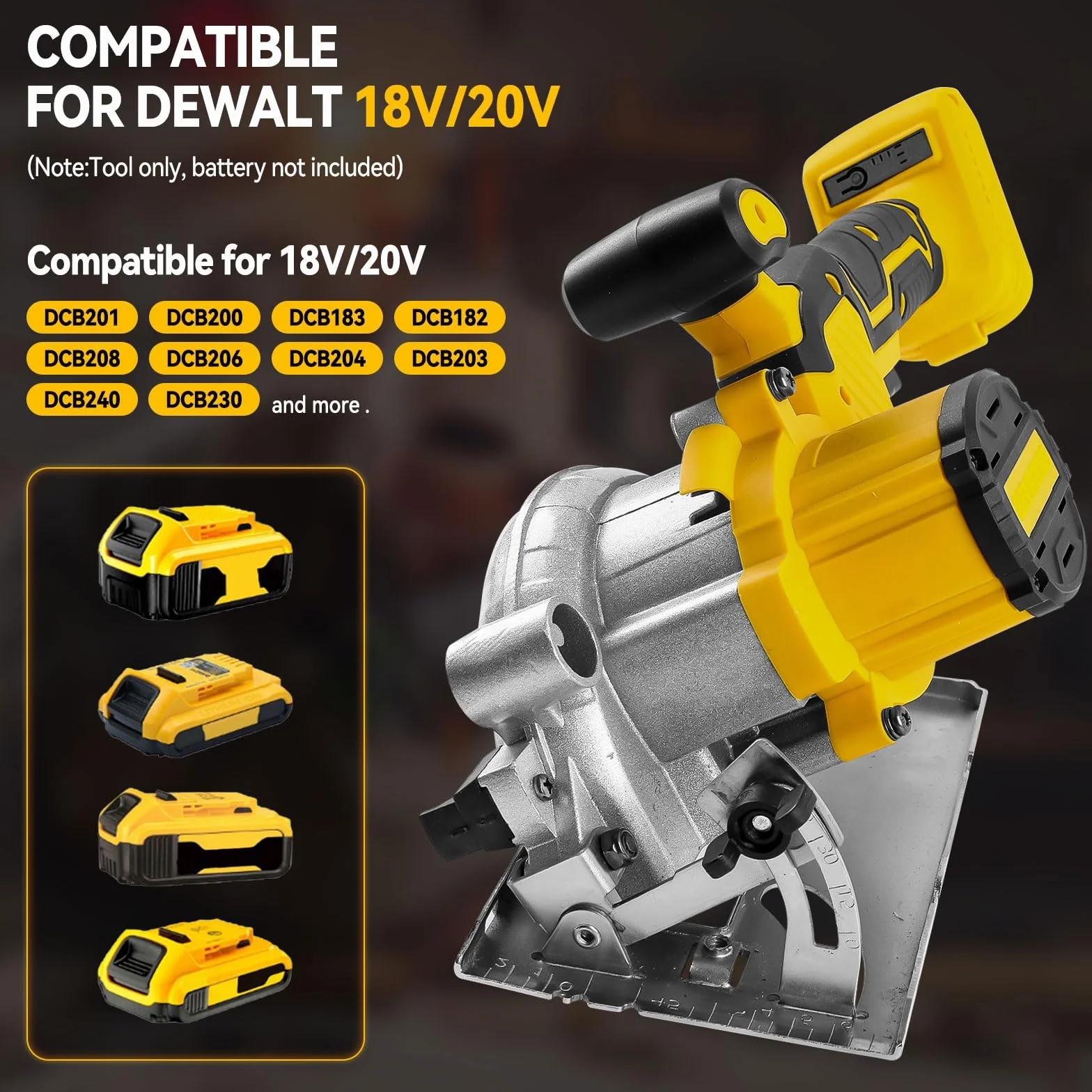 Bezprzewodowa piła tarczowa do piły tarczowej DEWALT 18 V 20 V, 1000 W 6200 obr./min, bezszczotkowa elektryczna piła tarczowa z 3 ostrzami 125 mm, skos 0-45°, głębokość 32 mm, do drewna, miękkiego