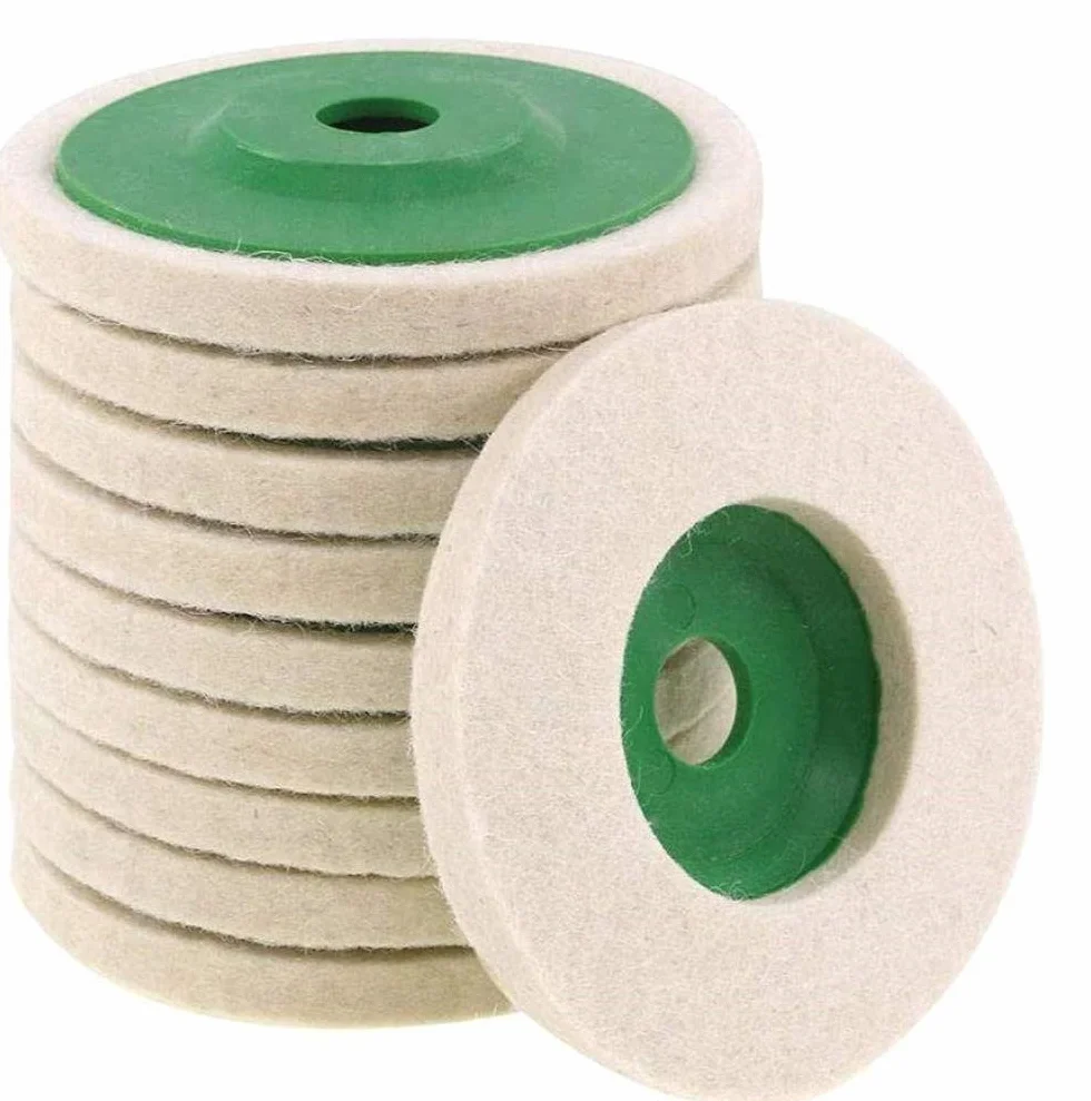 10 szt. Tarcze polerskie do tarcz polerskich 100 × 8 mm szlifierka kątowa tarcza polerska filcowa do metalu marmurowego ceramiki szklanej, A